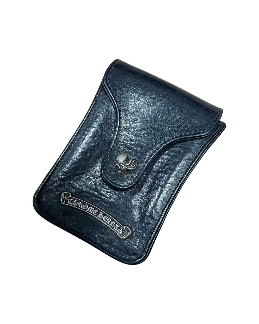 Chrome Hearts Heart scroll logo leather cigarette case | Grailed