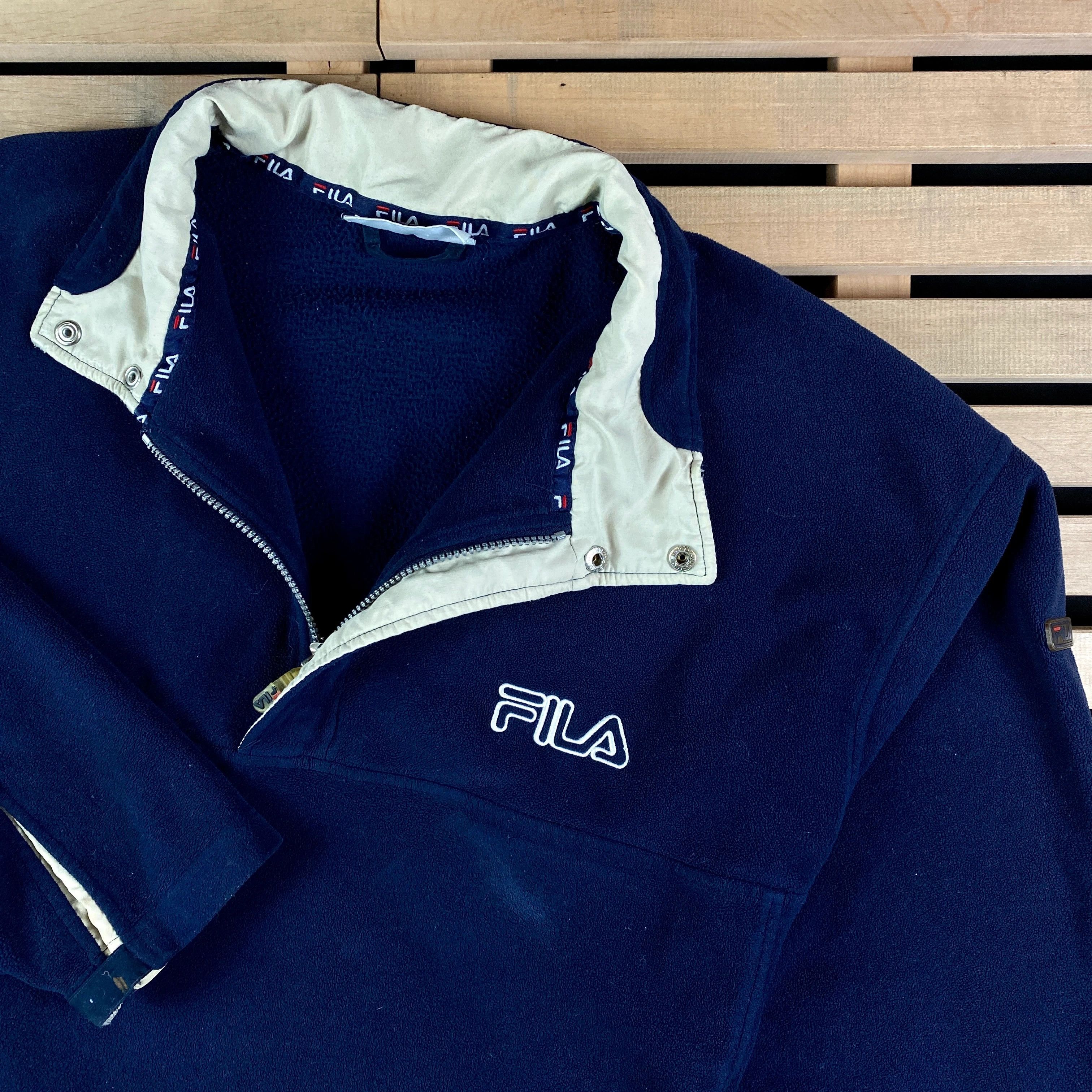 Fila × Vintage Mens Fila Vintage Fleece Jumper Size M Size US M / EU 48-50 / 2 - 2 Thumbnail