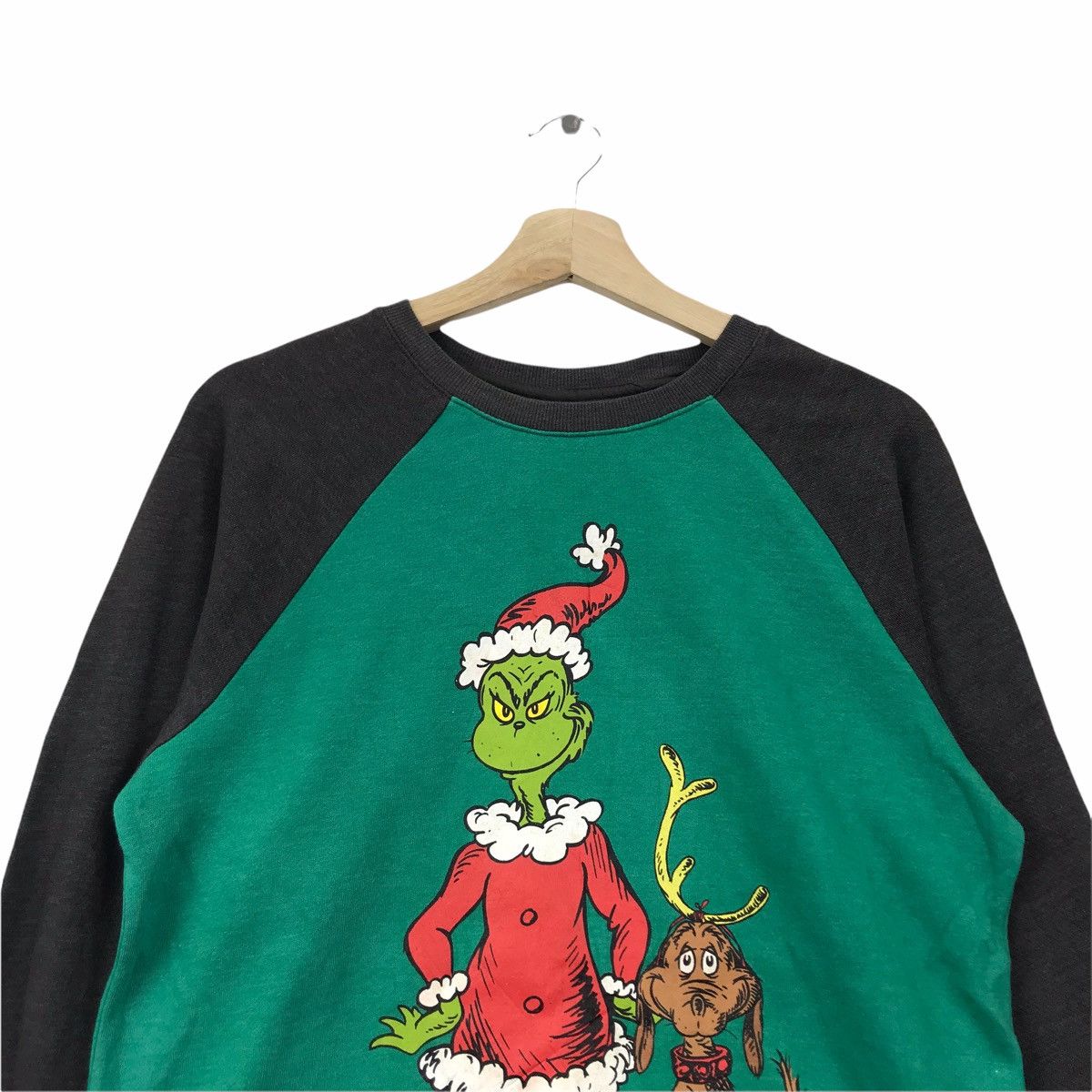 Disney THE GRINCH Dr SEUSS Disney Movie Green Sweatshirt Size US XL / EU 56 / 4 - 3 Thumbnail