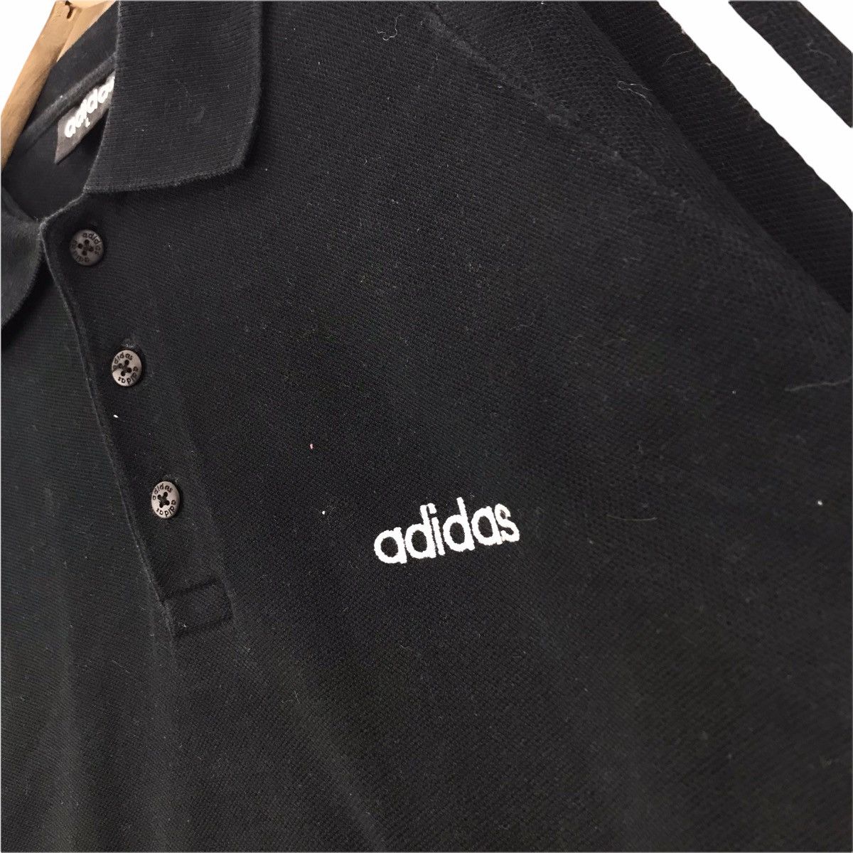 Adidas 90s ADIDAS SPELL OUT Sportswear Black Sweatshirt Size US L / EU 52-54 / 3 - 5 Thumbnail