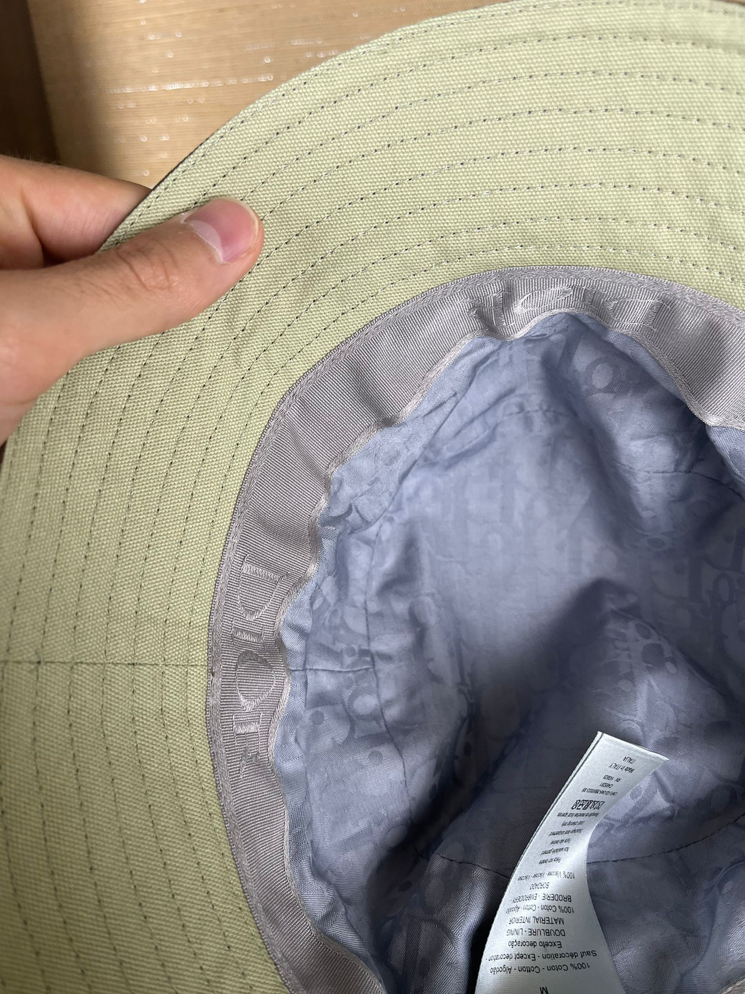 Dior Cactus Dior Embroidered Bucket Hat in Fond Vert Size ONE SIZE - 10 Thumbnail