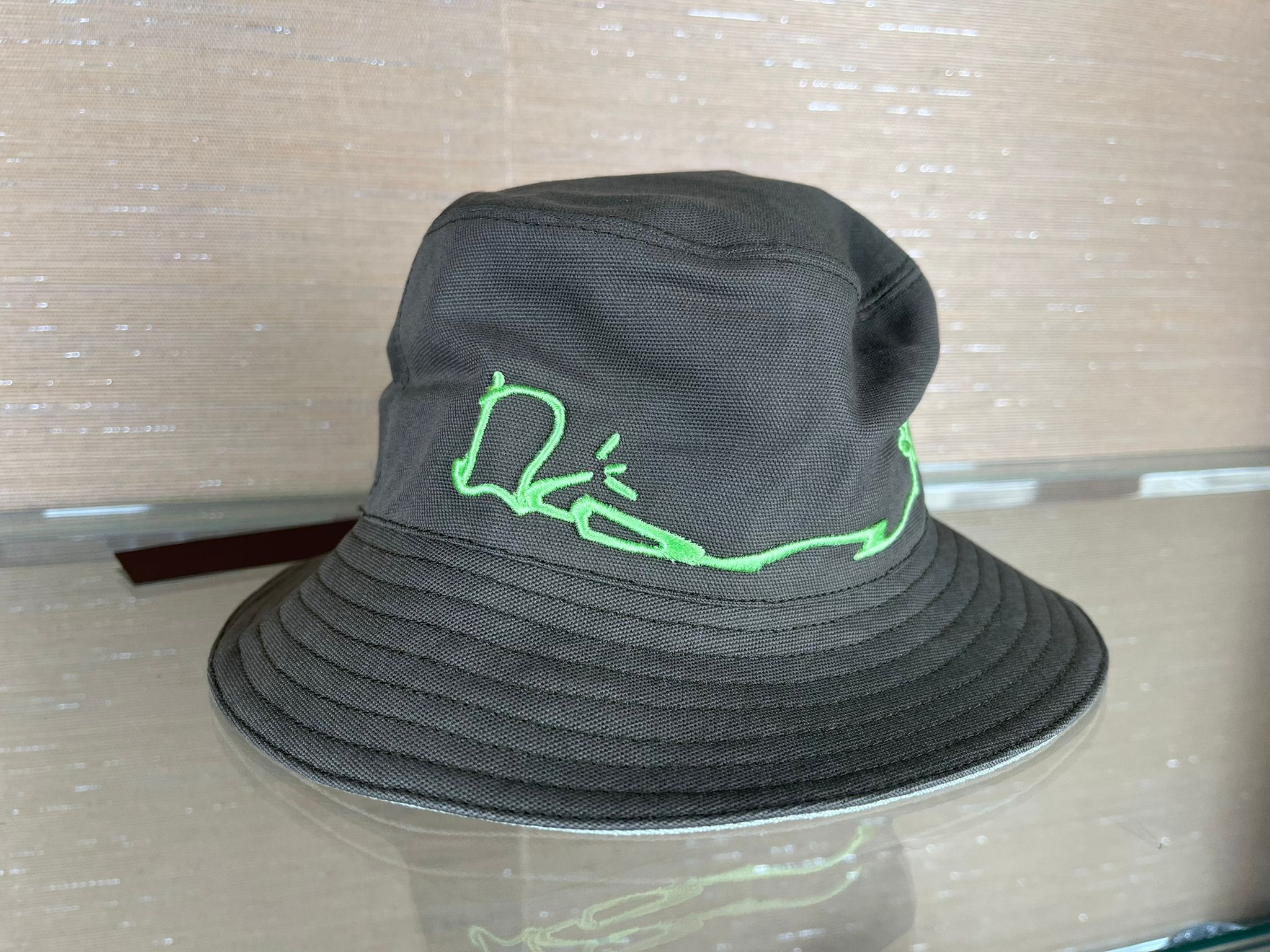 Dior Cactus Dior Embroidered Bucket Hat in Fond Vert Size ONE SIZE - 3 Thumbnail