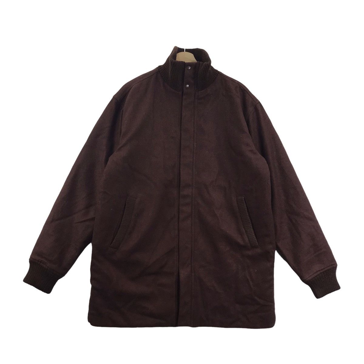 SHIPS SHIPS Japanese Brand Maroon Wool Coat Jacket Size US L / EU 52-54 / 3 - 1 Thumbnail
