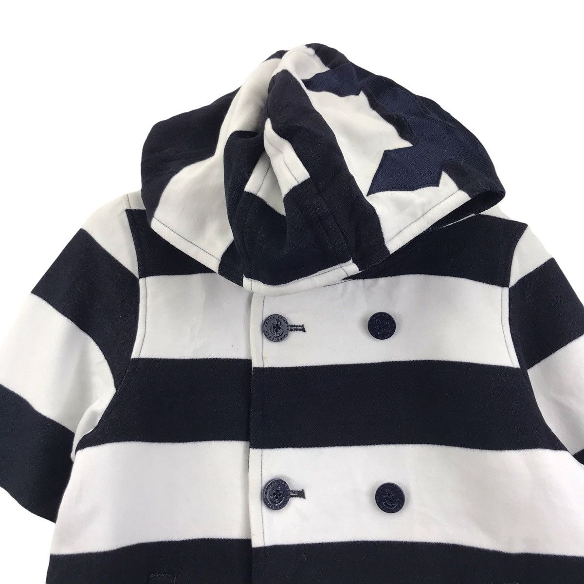 Other RODEO CROWNS Wide Bowl Stripes WhiteBlack Hooded Coat Jacket Size US S / EU 44-46 / 1 - 2 Thumbnail