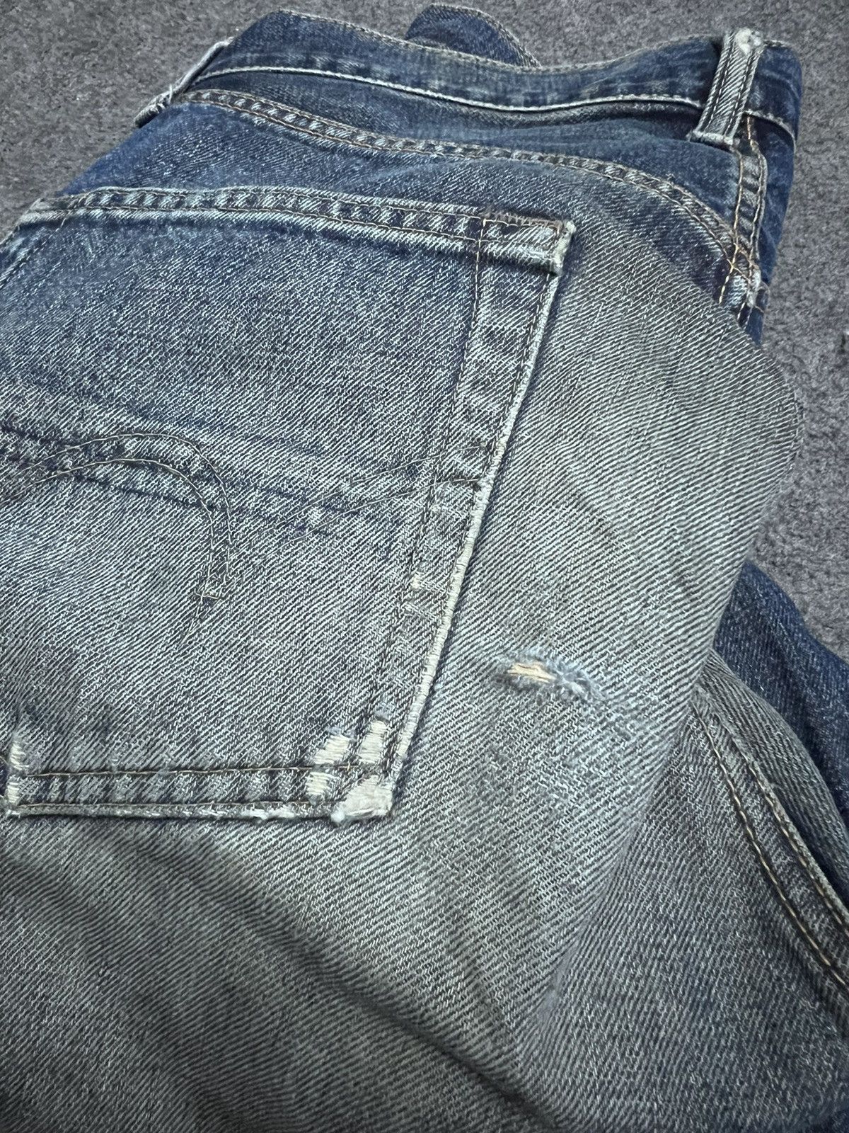 Japanese Brand × Vintage THRASHED💥 EDWIN 505 SALVAGE DISTRESSED DENIM PANT Size US 30 / EU 46 - 11 Thumbnail