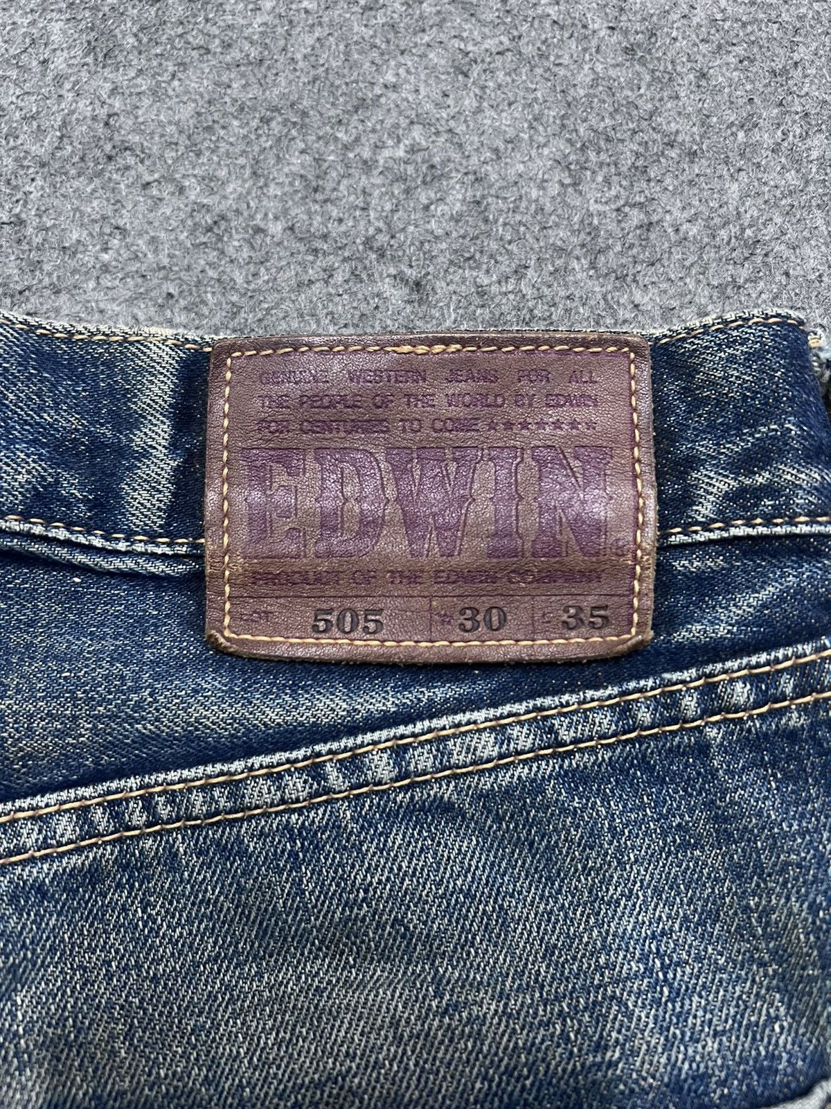 Japanese Brand × Vintage THRASHED💥 EDWIN 505 SALVAGE DISTRESSED DENIM PANT Size US 30 / EU 46 - 8 Thumbnail