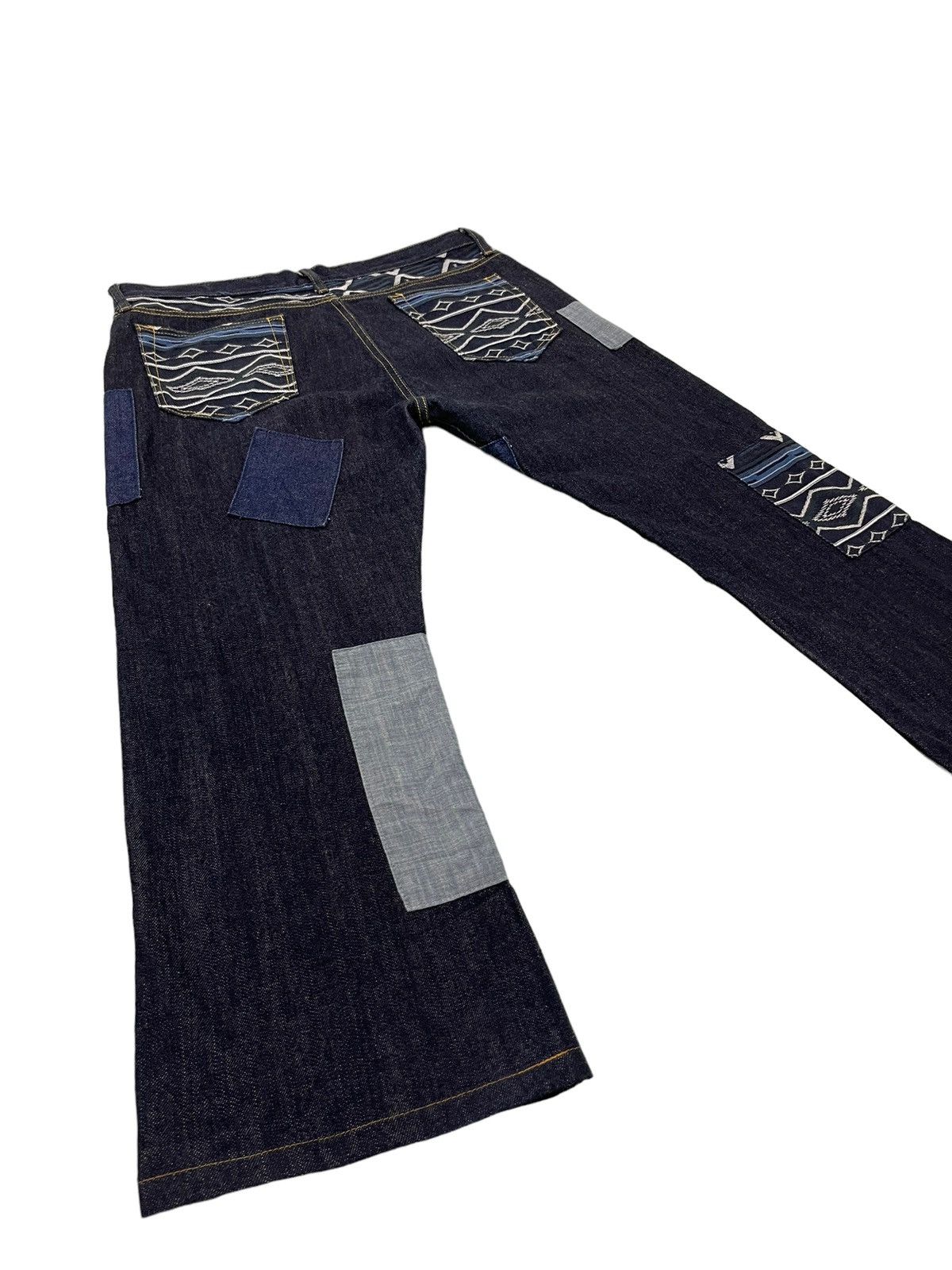 Japanese Brand Regular Jeans Earthly Cord Patchwork Denim Native Cropp 13🟦 Size US 36 / EU 52 - 1 Thumbnail