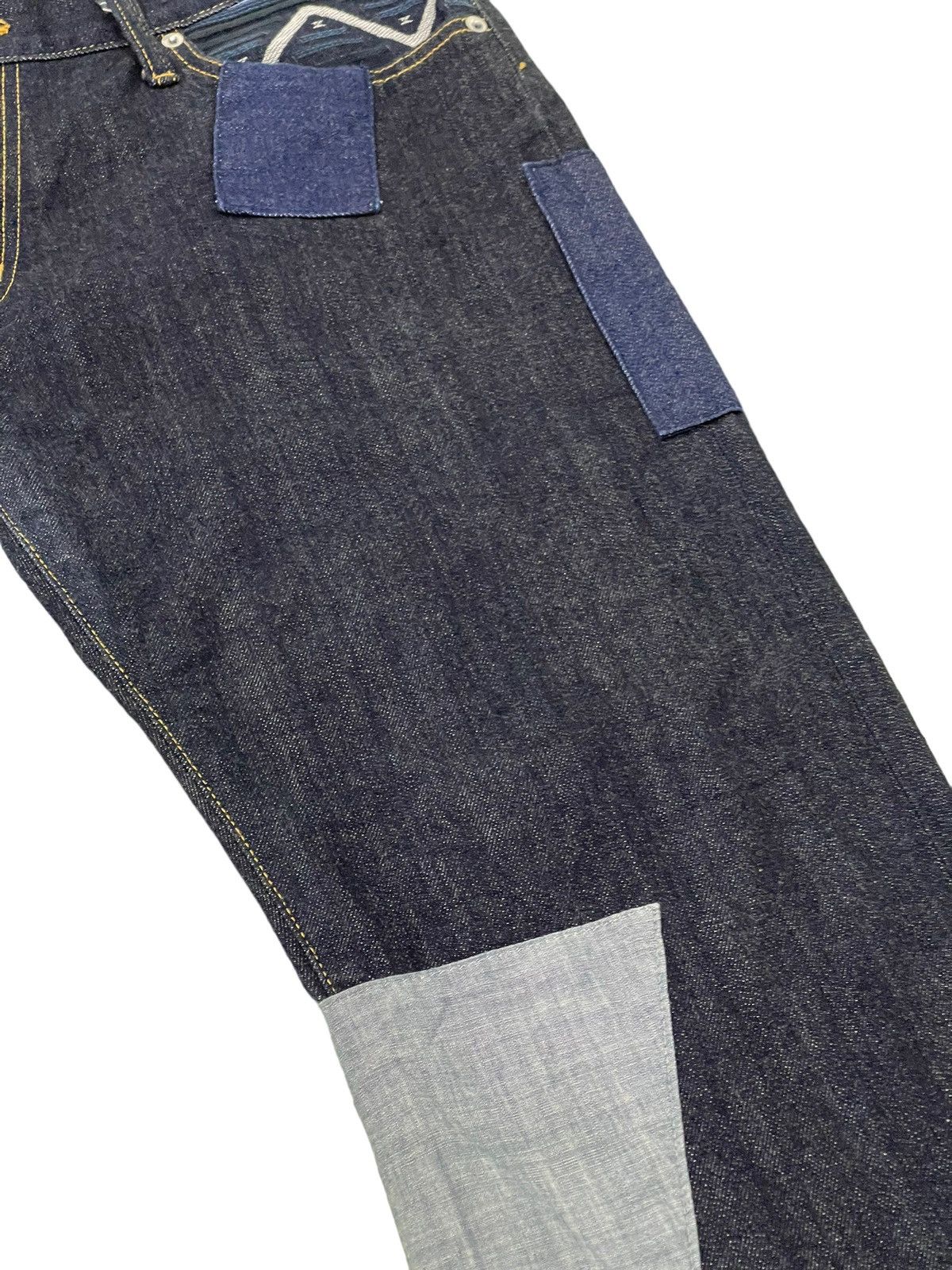Japanese Brand Regular Jeans Earthly Cord Patchwork Denim Native Cropp 13🟦 Size US 36 / EU 52 - 15 Thumbnail
