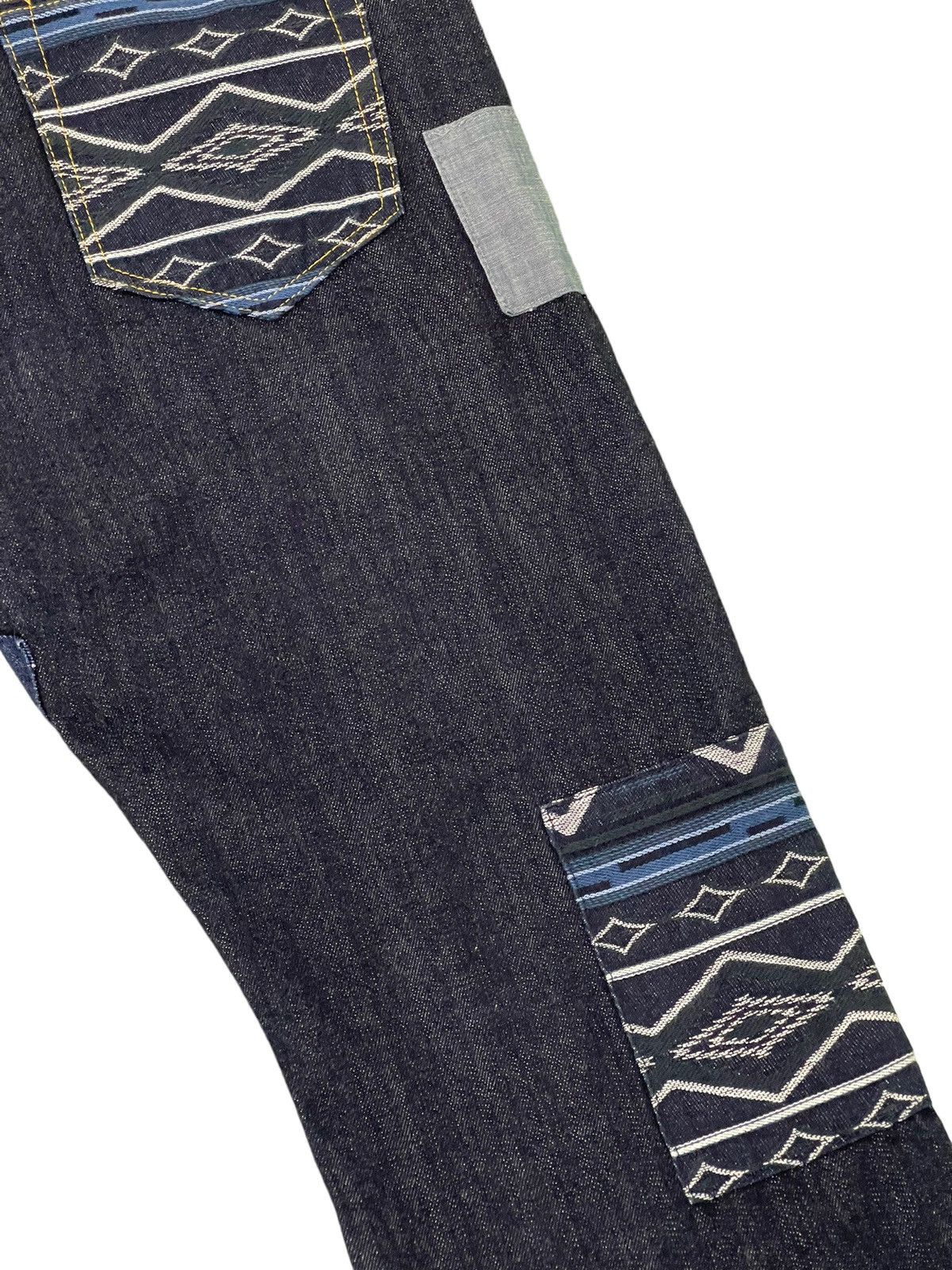 Japanese Brand Regular Jeans Earthly Cord Patchwork Denim Native Cropp 13🟦 Size US 36 / EU 52 - 7 Thumbnail
