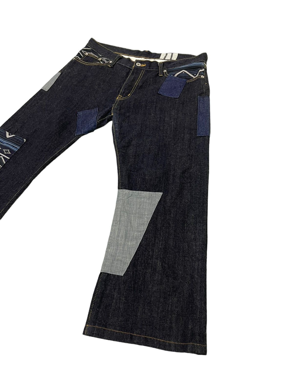 Japanese Brand Regular Jeans Earthly Cord Patchwork Denim Native Cropp 13🟦 Size US 36 / EU 52 - 11 Thumbnail