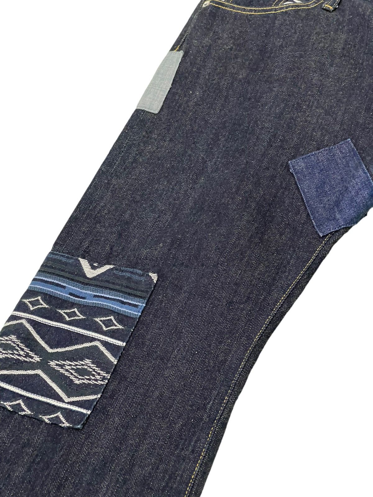 Japanese Brand Regular Jeans Earthly Cord Patchwork Denim Native Cropp 13🟦 Size US 36 / EU 52 - 14 Thumbnail
