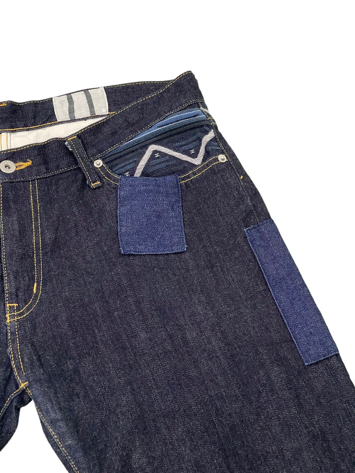 Japanese Brand Regular Jeans Earthly Cord Patchwork Denim Native Cropp 13🟦 Size US 36 / EU 52 - 17 Thumbnail