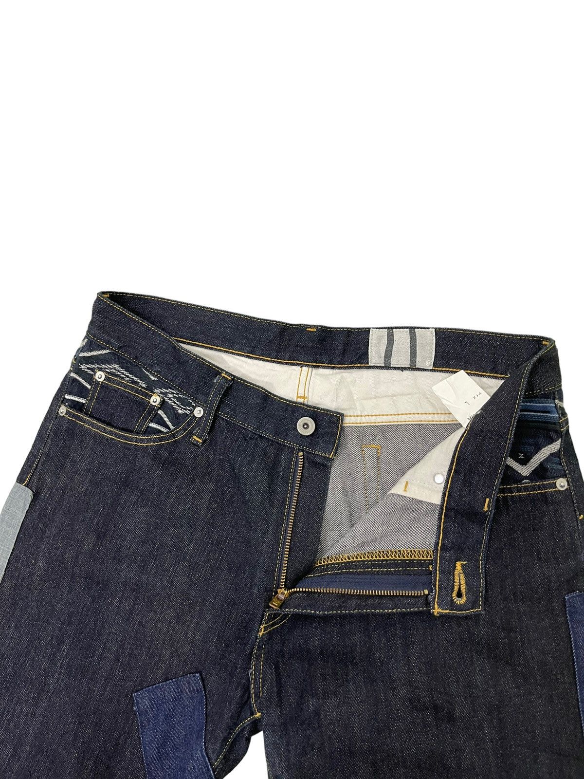 Japanese Brand Regular Jeans Earthly Cord Patchwork Denim Native Cropp 13🟦 Size US 36 / EU 52 - 18 Thumbnail