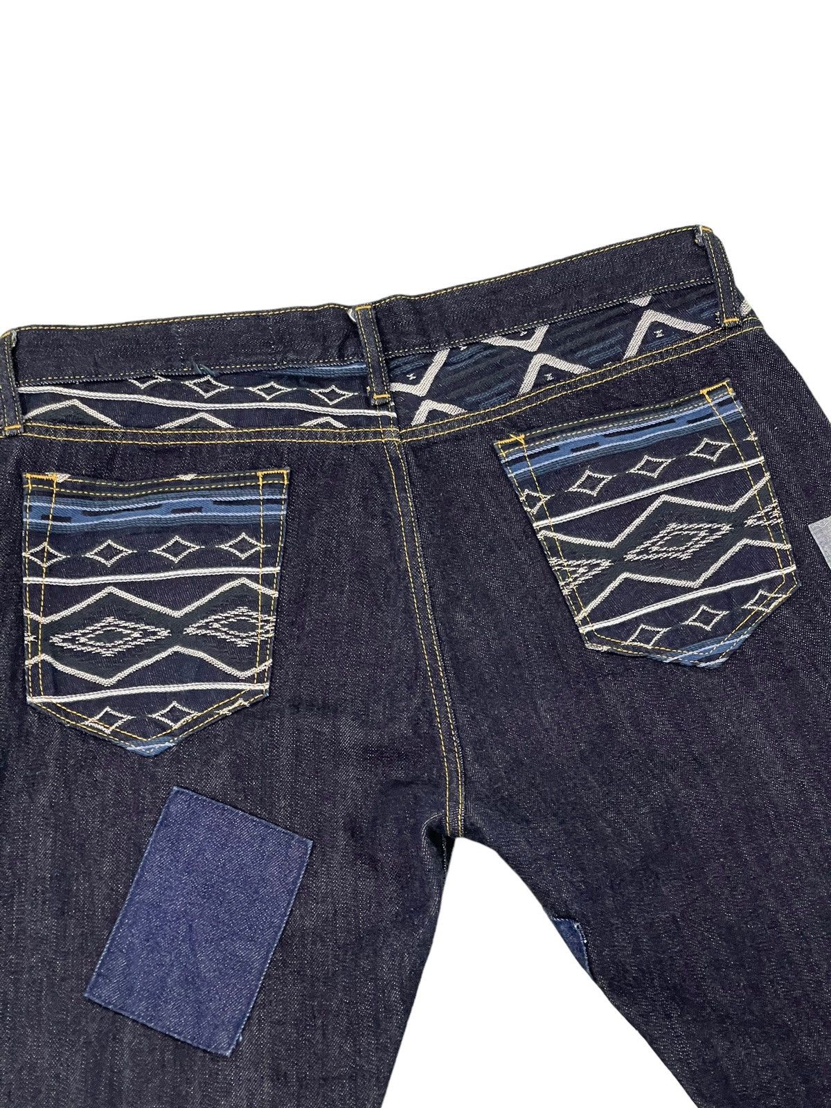 Japanese Brand Regular Jeans Earthly Cord Patchwork Denim Native Cropp 13🟦 Size US 36 / EU 52 - 8 Thumbnail