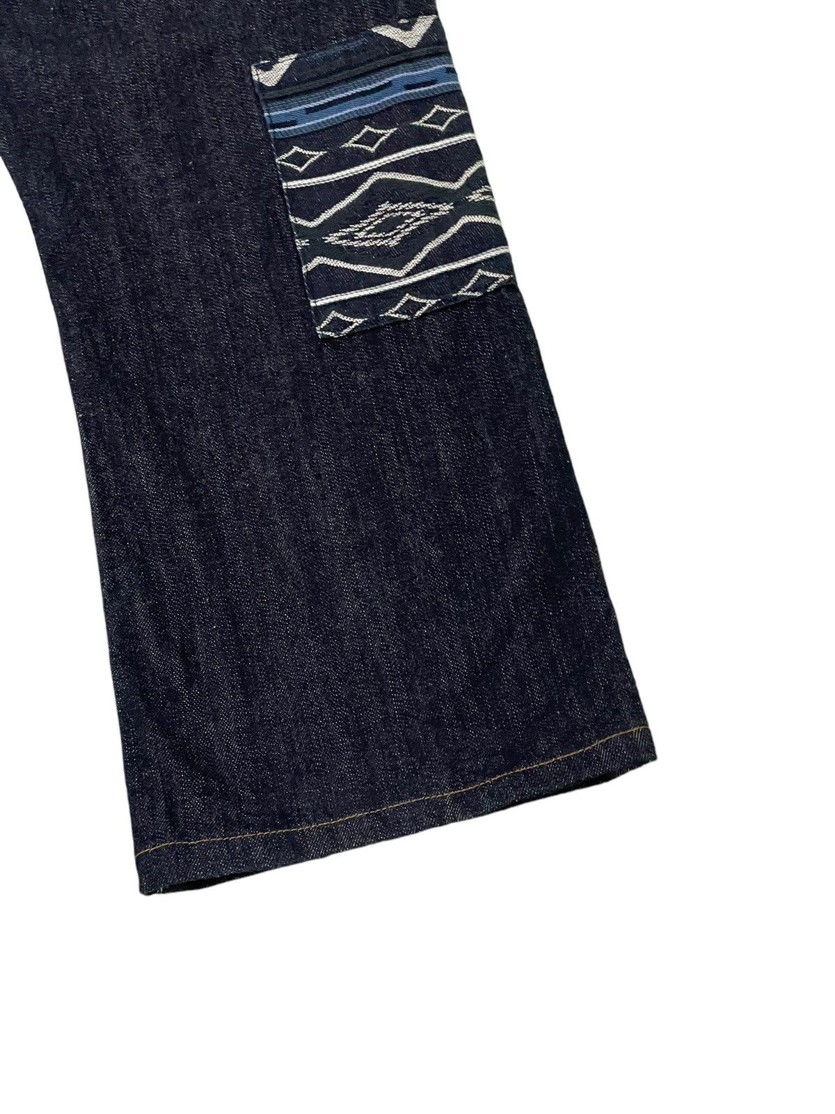 Japanese Brand Regular Jeans Earthly Cord Patchwork Denim Native Cropp 13🟦 Size US 36 / EU 52 - 4 Thumbnail