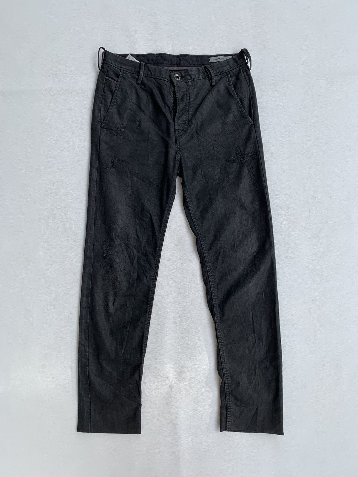 Designer × Diesel × Vintage Diesel Waxed Denim Jeans Size US 28 / EU 44 - 1 Thumbnail