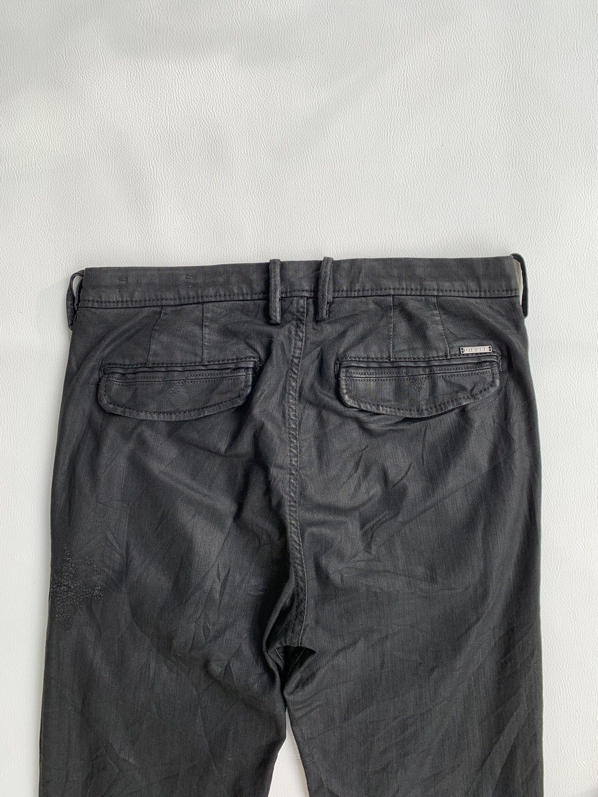 Designer × Diesel × Vintage Diesel Waxed Denim Jeans Size US 28 / EU 44 - 4 Thumbnail