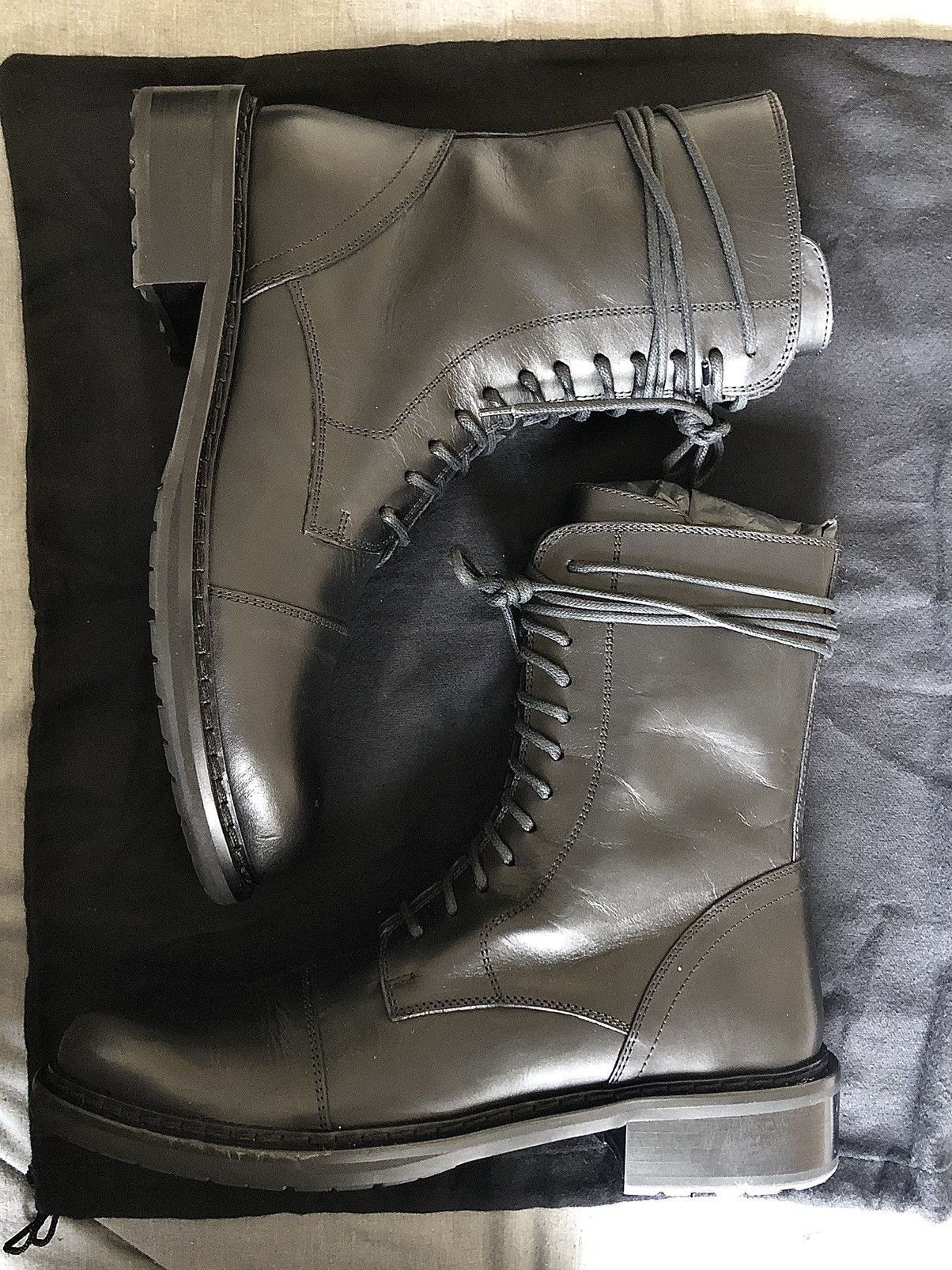 Ann Demeulemeester Ann Demeulemasteer Lace up ankle boots vitello Size US 8 / EU 41 - 2 Thumbnail