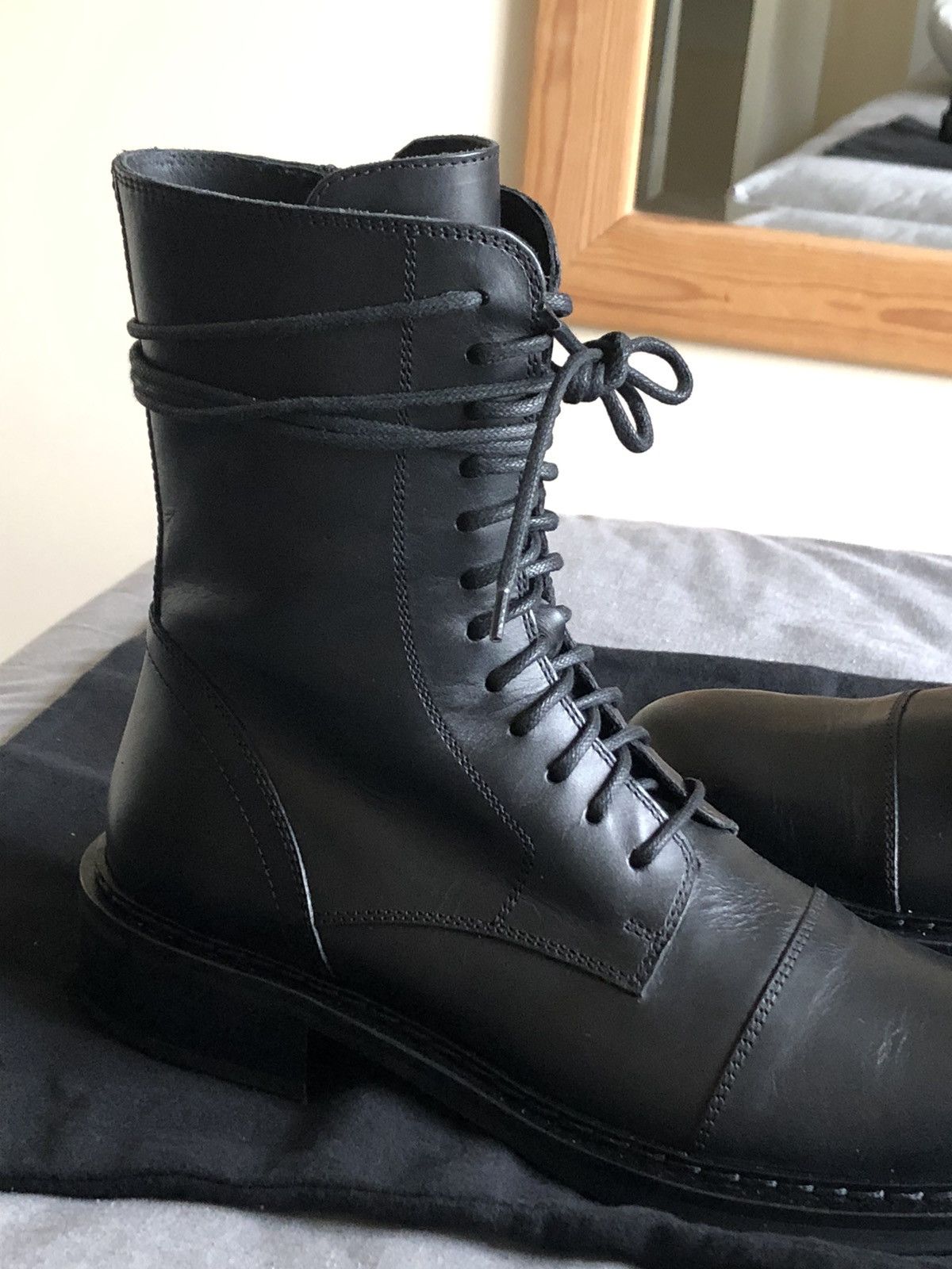 Ann Demeulemeester Ann Demeulemasteer Lace up ankle boots vitello Size US 8 / EU 41 - 6 Thumbnail