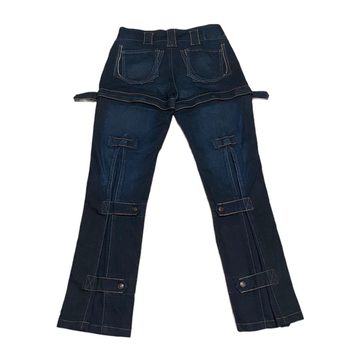14th Addiction × Marithe + Francois Girbaud VTG 30x30 Designer Tactical Bondage Denim Pant Punk Style Size US 30 / EU 46 - 2 Thumbnail