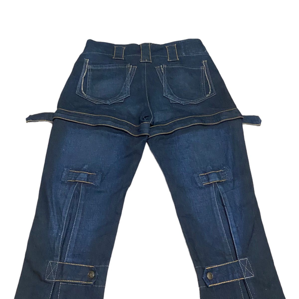 14th Addiction × Marithe + Francois Girbaud VTG 30x30 Designer Tactical Bondage Denim Pant Punk Style Size US 30 / EU 46 - 7 Thumbnail