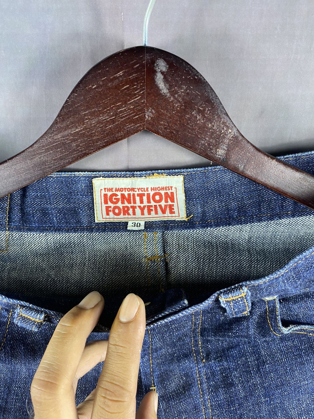 45rpm × Japanese Brand × Vintage Vintage 45RPM Japanese Native Navajo Pocket Denim Jeans Size US 31 - 9 Thumbnail