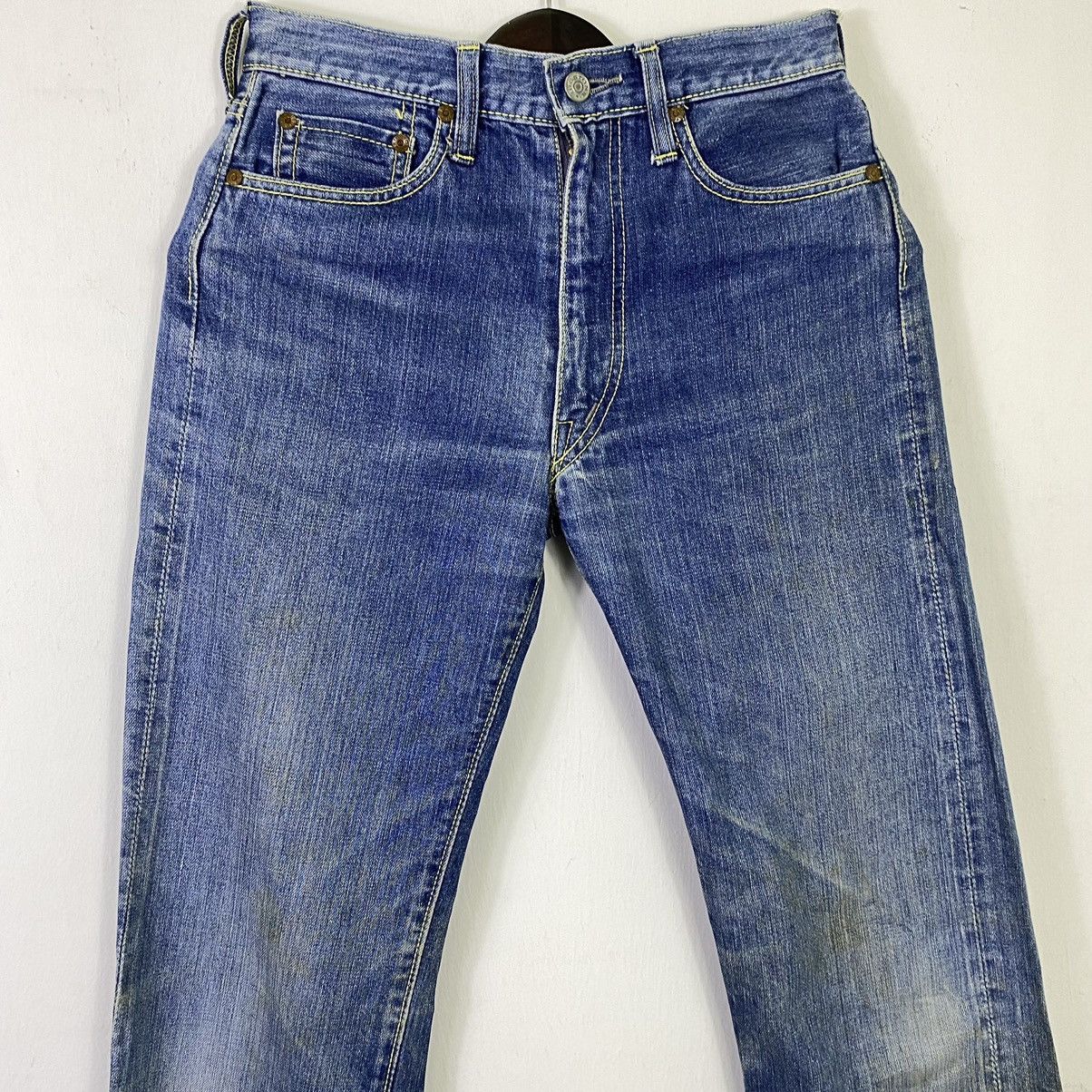 Jean × Vintage Selvedge🔥 Vintage Big Stone Half Selvedge Denim Pants Size US 29 - 4 Thumbnail