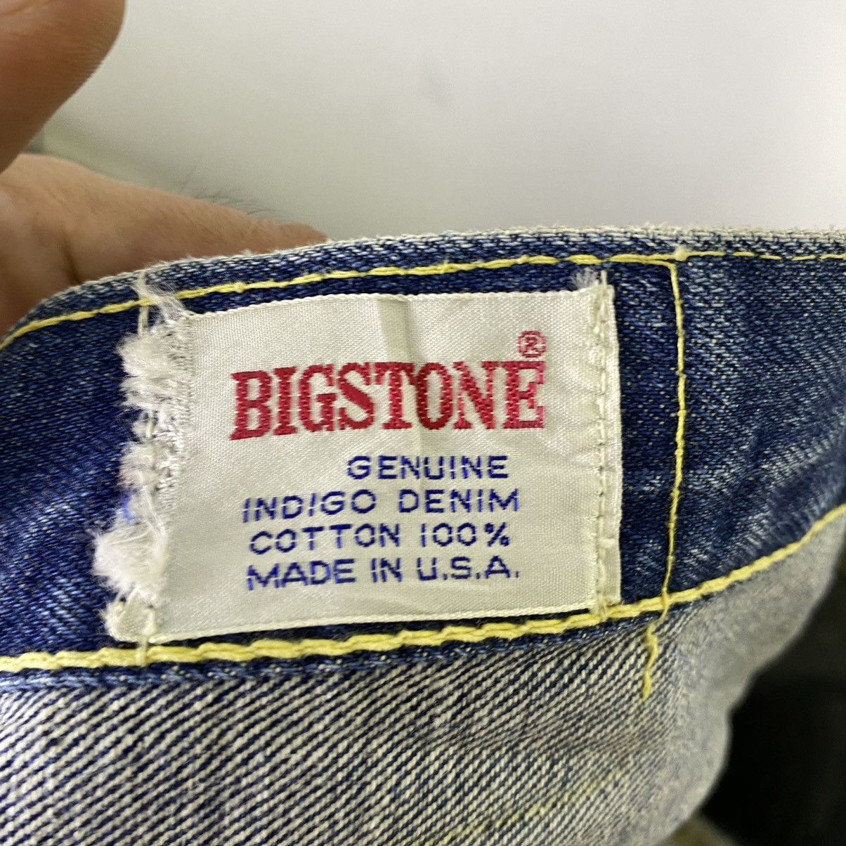 Jean × Vintage Selvedge🔥 Vintage Big Stone Half Selvedge Denim Pants Size US 29 - 10 Thumbnail