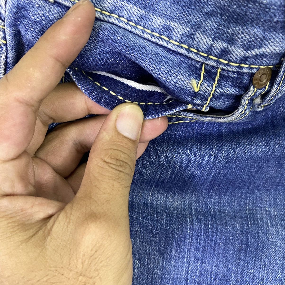 Jean × Vintage Selvedge🔥 Vintage Big Stone Half Selvedge Denim Pants Size US 29 - 9 Thumbnail