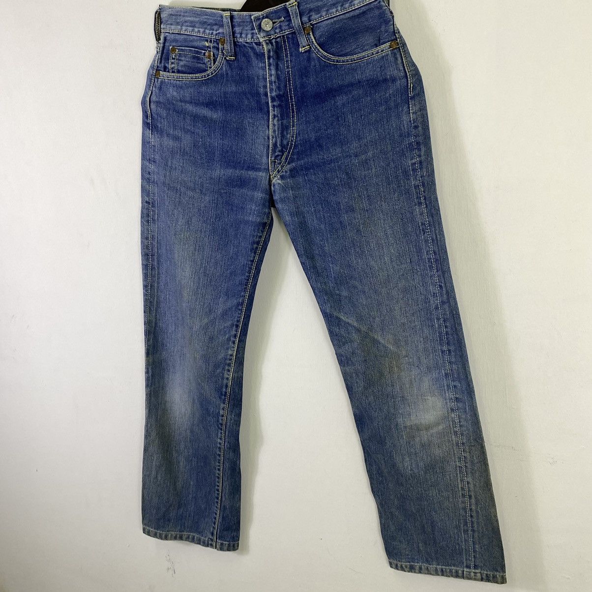 Jean × Vintage Selvedge🔥 Vintage Big Stone Half Selvedge Denim Pants Size US 29 - 3 Thumbnail