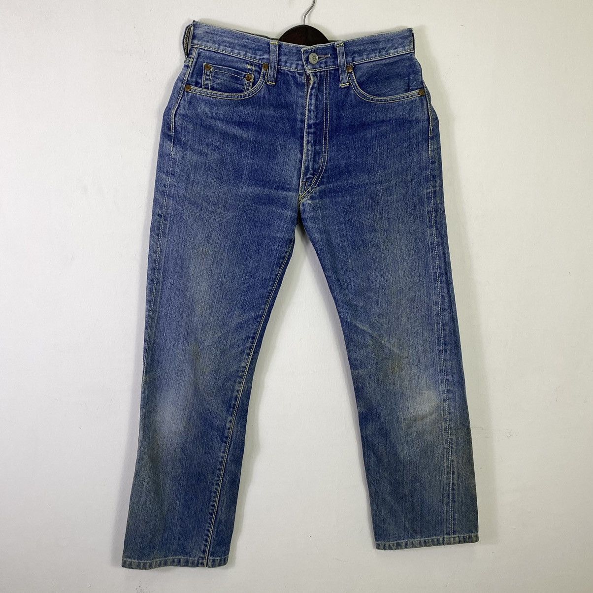 Jean × Vintage Selvedge🔥 Vintage Big Stone Half Selvedge Denim Pants Size US 29 - 1 Thumbnail