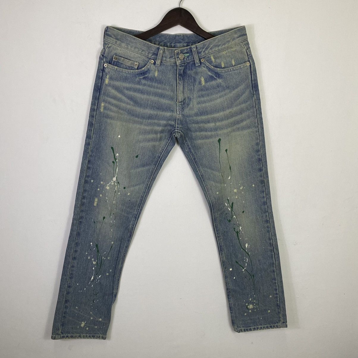 Japanese Brand × Jean × Vintage OFFER🔥Vintage Splatter Paints Denim Jeans Size US 32 / EU 48 - 1 Thumbnail