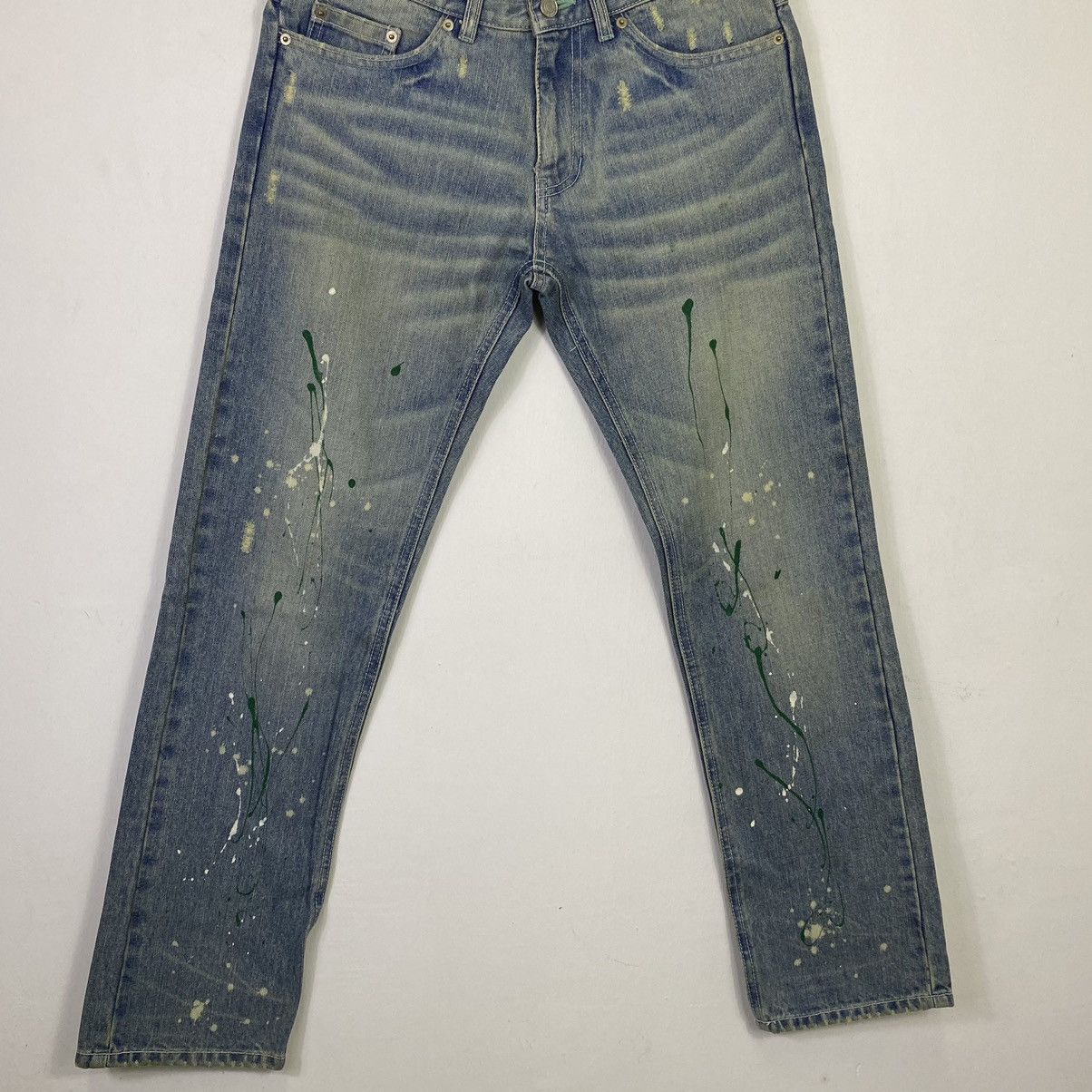 Japanese Brand × Jean × Vintage OFFER🔥Vintage Splatter Paints Denim Jeans Size US 32 / EU 48 - 2 Thumbnail