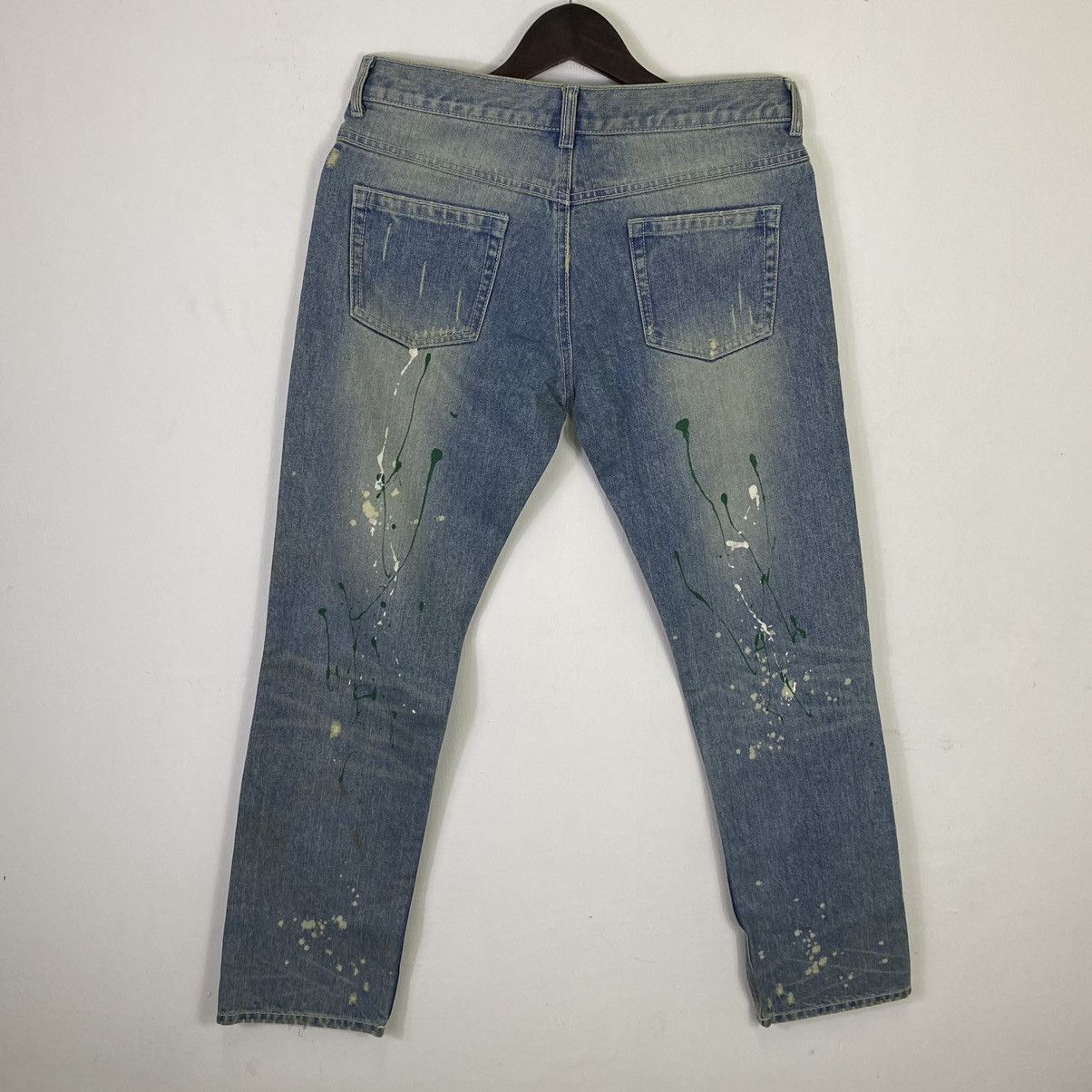 Japanese Brand × Jean × Vintage OFFER🔥Vintage Splatter Paints Denim Jeans Size US 32 / EU 48 - 4 Thumbnail