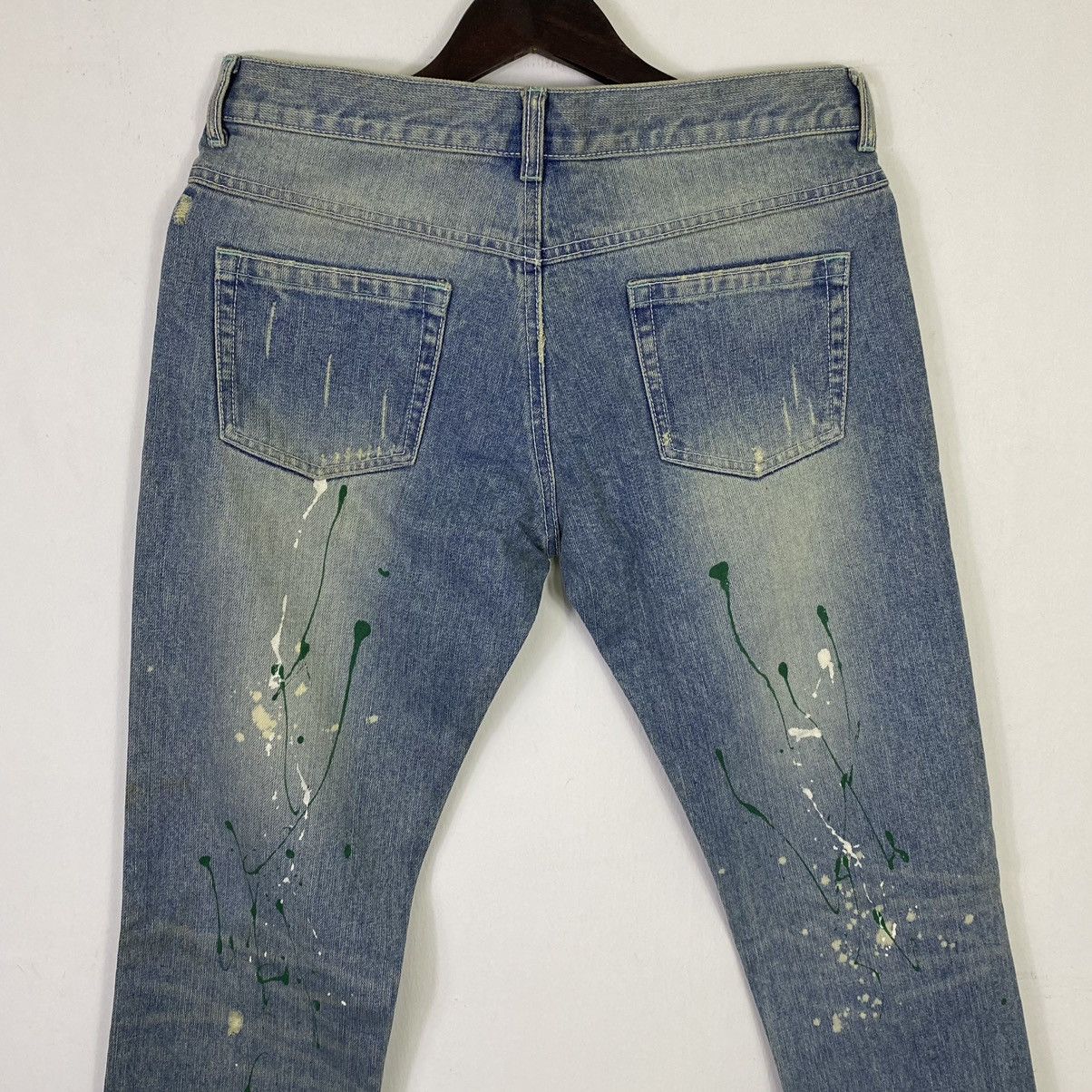 Japanese Brand × Jean × Vintage OFFER🔥Vintage Splatter Paints Denim Jeans Size US 32 / EU 48 - 5 Thumbnail