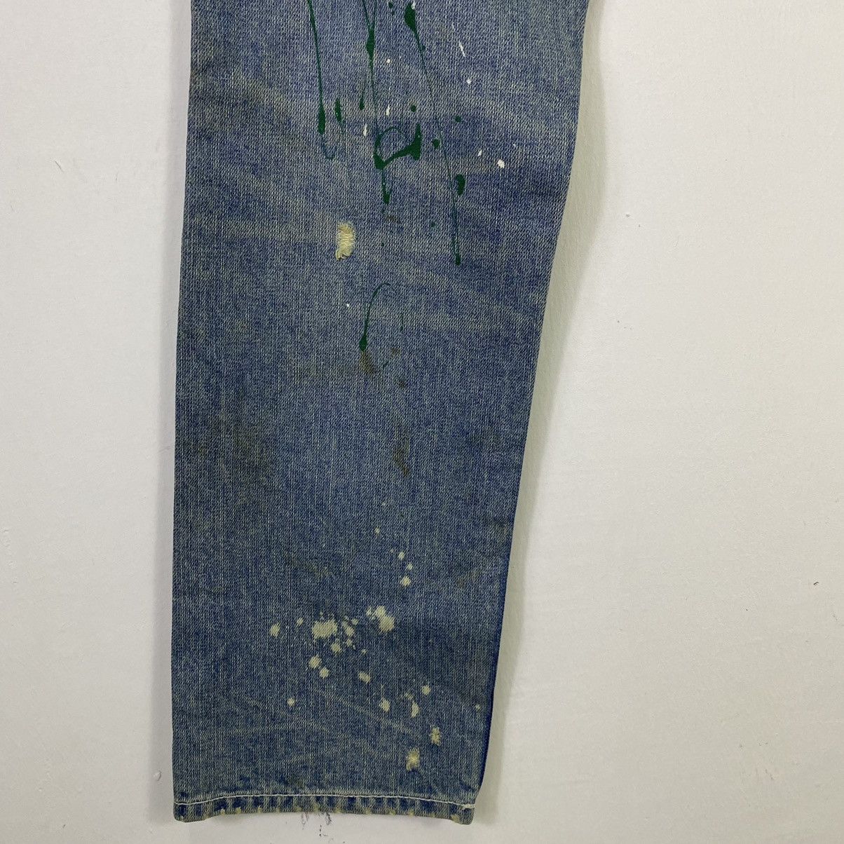 Japanese Brand × Jean × Vintage OFFER🔥Vintage Splatter Paints Denim Jeans Size US 32 / EU 48 - 6 Thumbnail