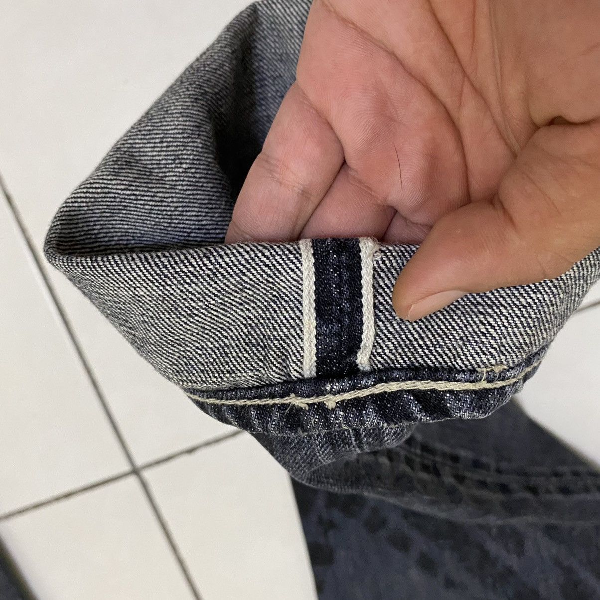 Japanese Brand × Jean × Vintage Redline🔥Vintage Selvedge Patchwork Denim Jeans Size US 30 / EU 46 - 5 Thumbnail