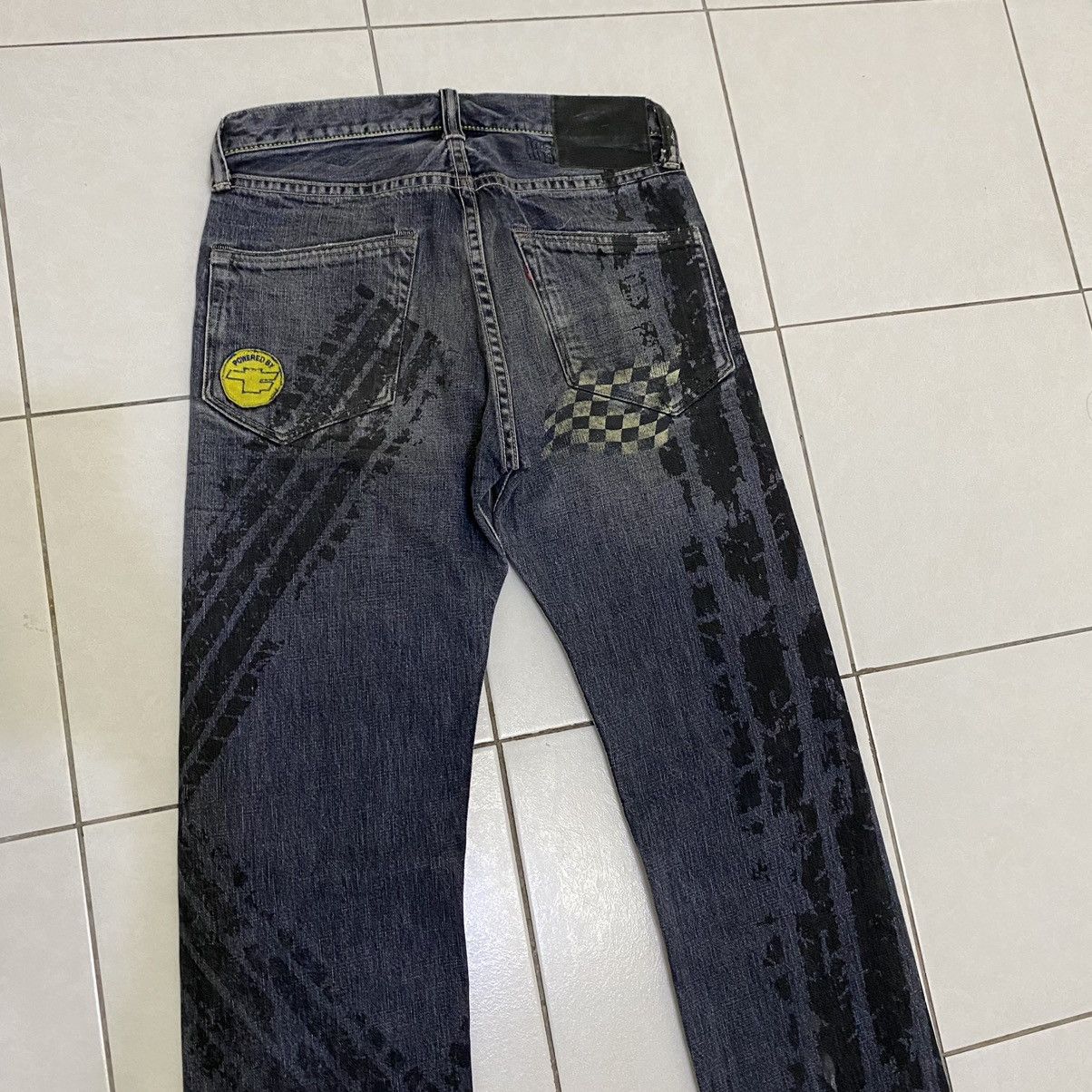 Japanese Brand × Jean × Vintage Redline🔥Vintage Selvedge Patchwork Denim Jeans Size US 30 / EU 46 - 2 Thumbnail