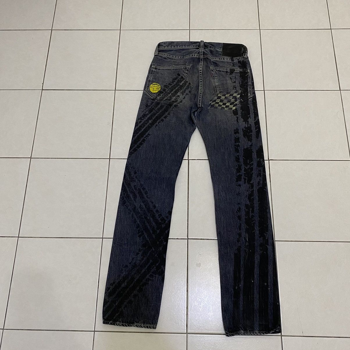 Japanese Brand × Jean × Vintage Redline🔥Vintage Selvedge Patchwork Denim Jeans Size US 30 / EU 46 - 3 Thumbnail