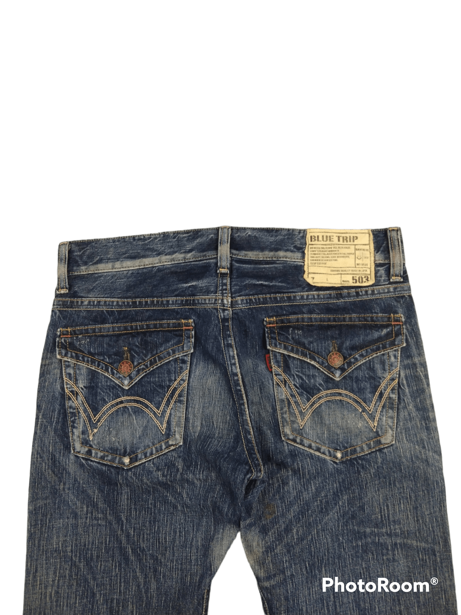 Edwin FLARE🔥WASHED BLUE EDWIN BLUE TRIP DENIM PANTS Size US 34 / EU 50 - 4 Thumbnail