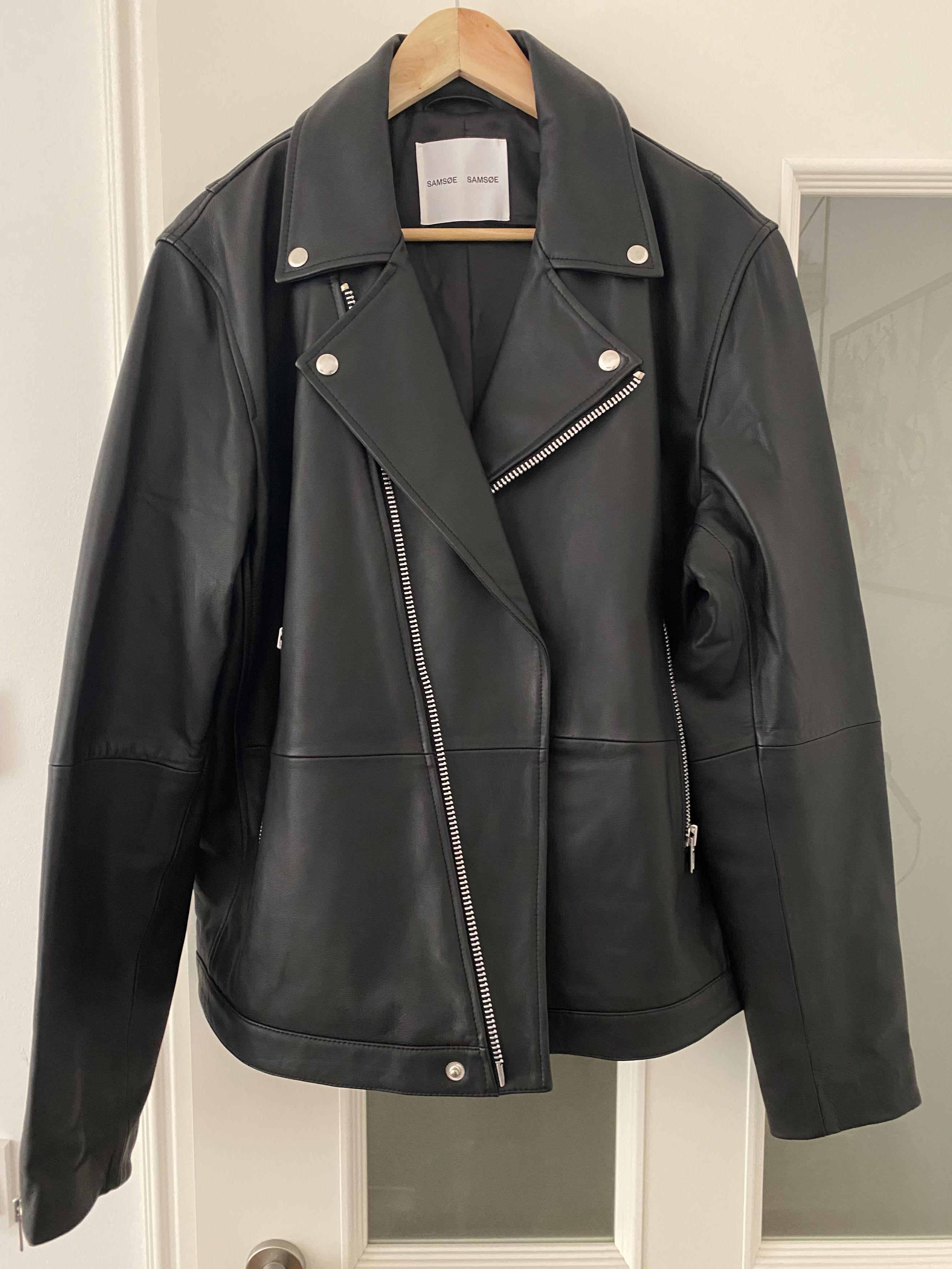 Samsoe Samsoe Spike Biker Leather Jacket 7248 XXL Size US XL / EU 56 / 4 - 1 Thumbnail