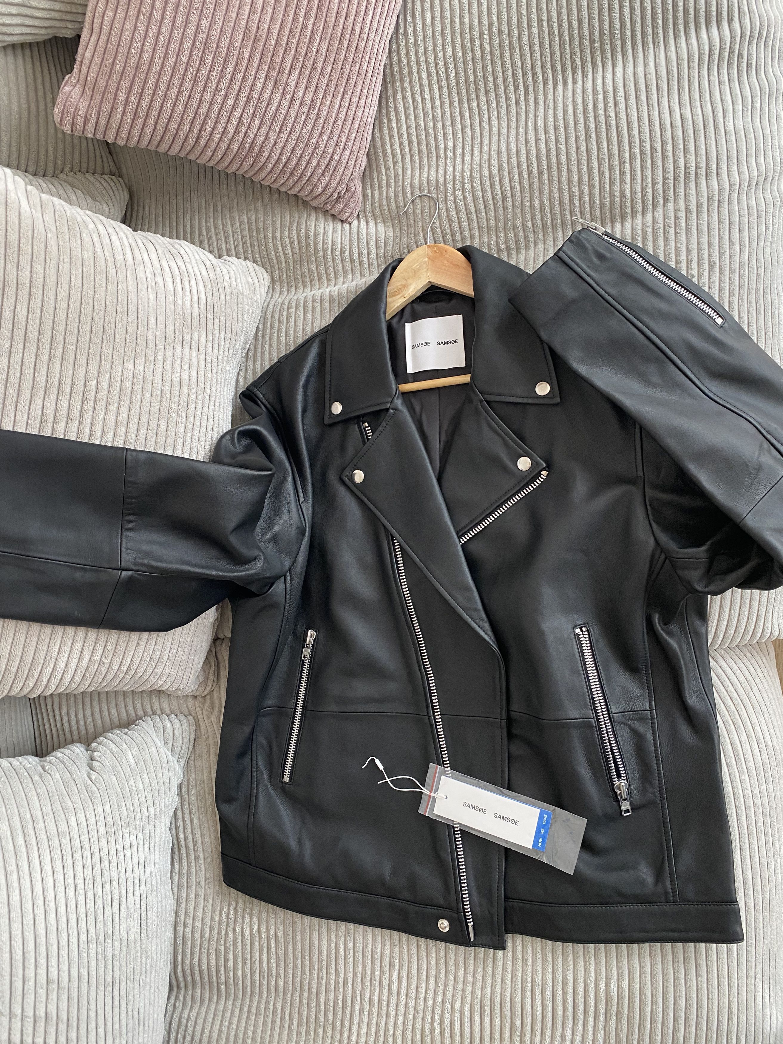 Samsoe Samsoe Spike Biker Leather Jacket 7248 XXL Size US XL / EU 56 / 4 - 3 Thumbnail