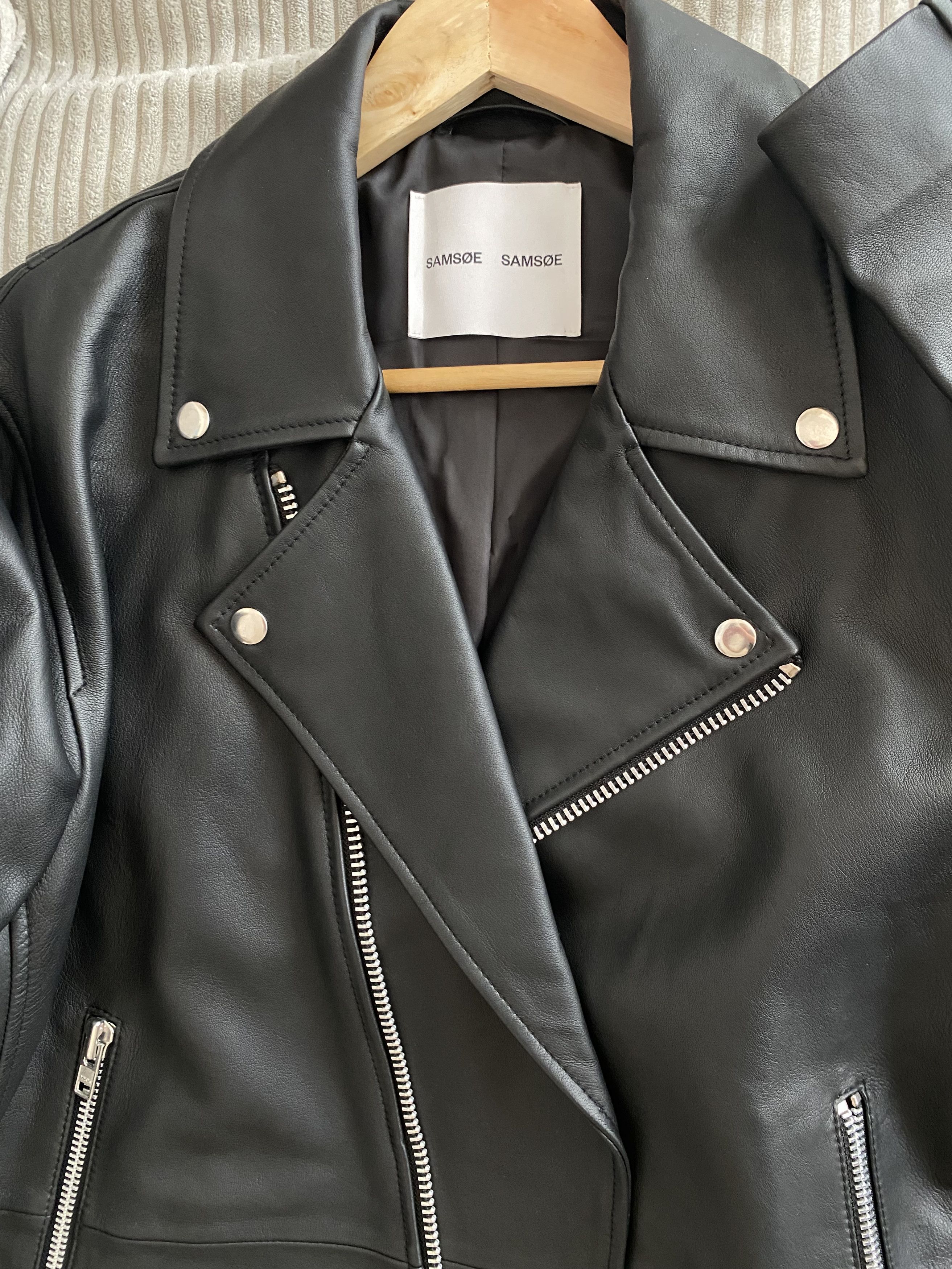 Samsoe Samsoe Spike Biker Leather Jacket 7248 XXL Size US XL / EU 56 / 4 - 2 Thumbnail