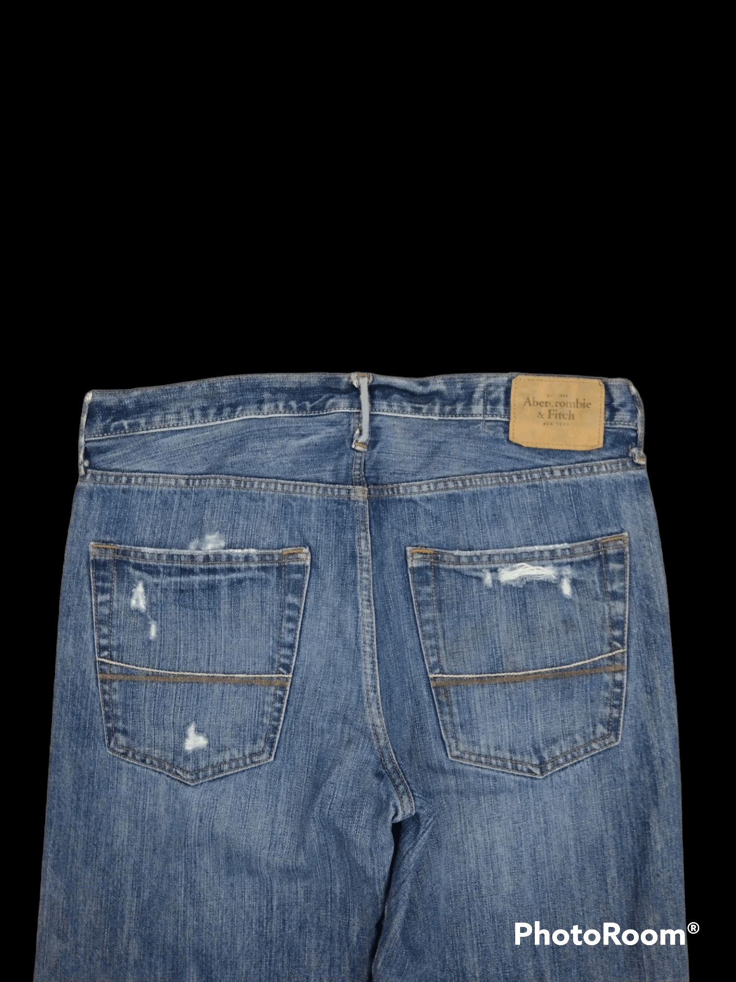 Abercrombie & Fitch FLARE🔥THRASHED ABERCROMBIE DENIM PANTS Size US 33 - 5 Thumbnail