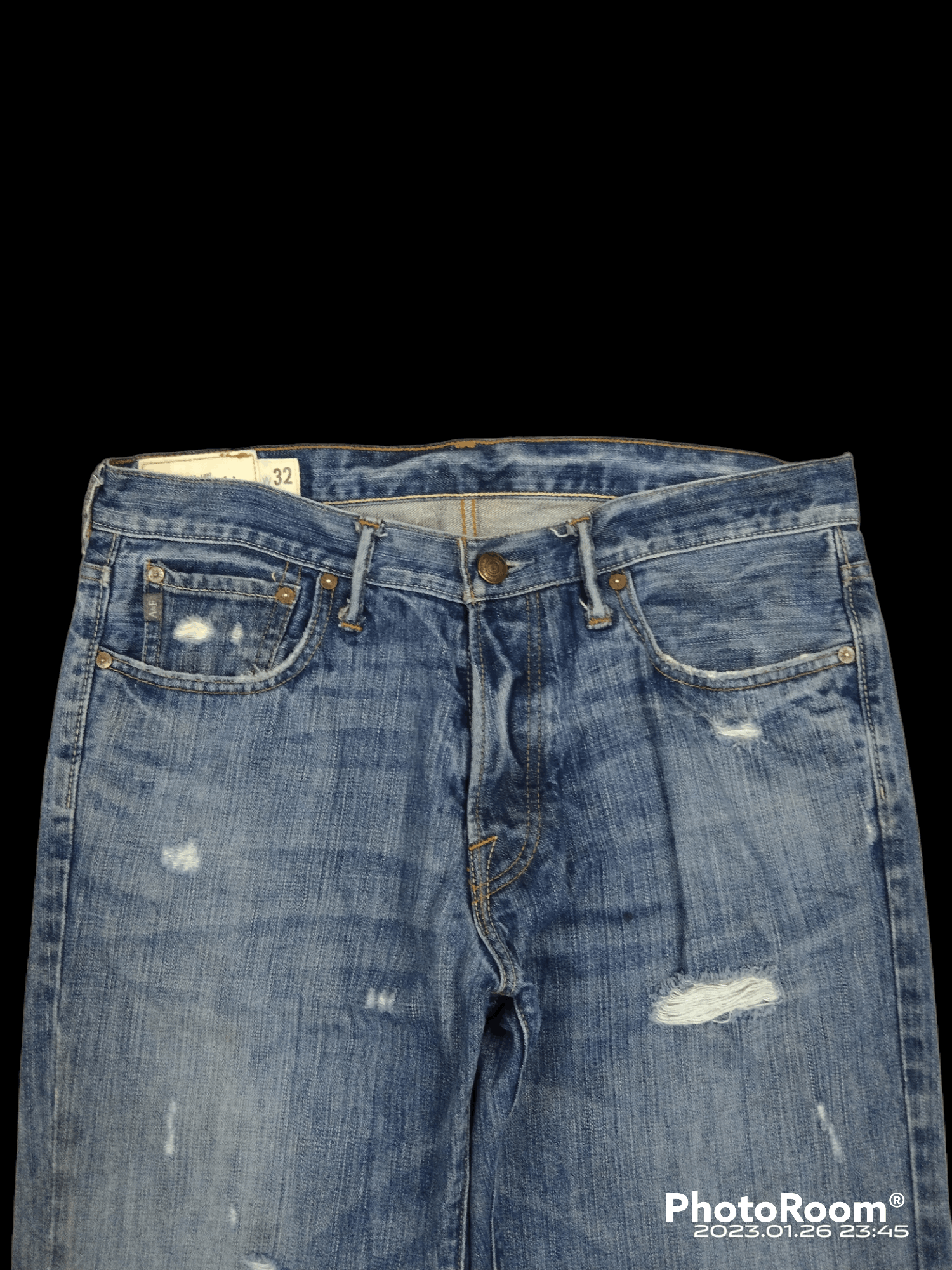Abercrombie & Fitch FLARE🔥THRASHED ABERCROMBIE DENIM PANTS Size US 33 - 4 Thumbnail