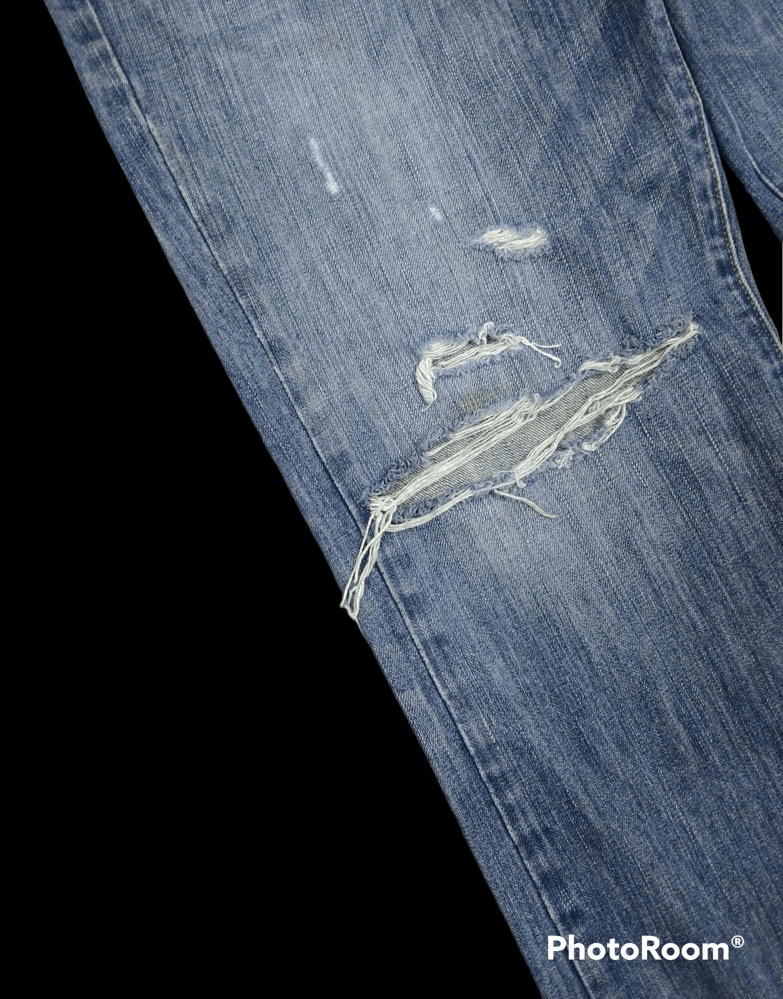 Abercrombie & Fitch FLARE🔥THRASHED ABERCROMBIE DENIM PANTS Size US 33 - 7 Thumbnail