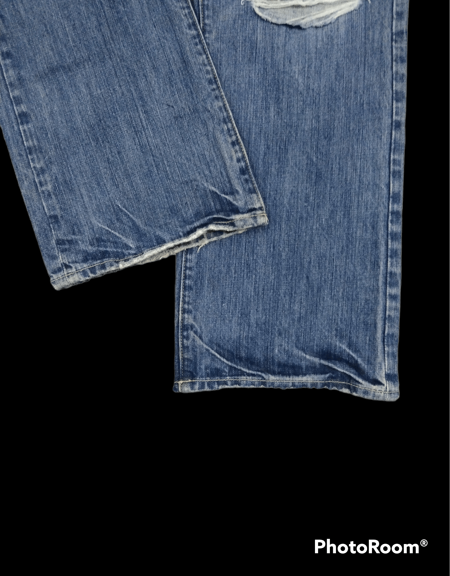Abercrombie & Fitch FLARE🔥THRASHED ABERCROMBIE DENIM PANTS Size US 33 - 8 Thumbnail