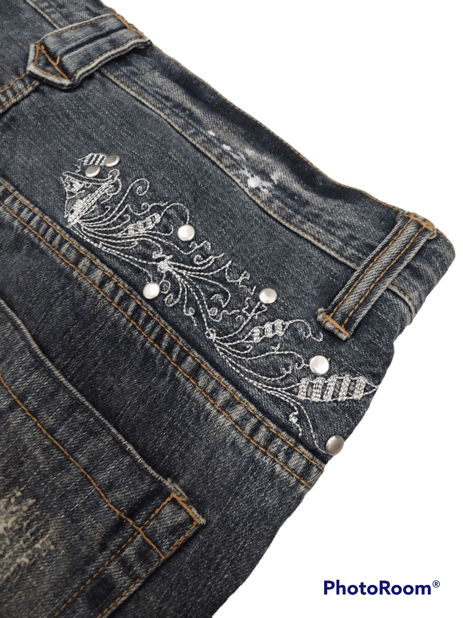 Japanese Brand FLARE LOW RISE🔥SUPER SICK ROOT THREE DENIM PANTS Size US 33 - 8 Thumbnail