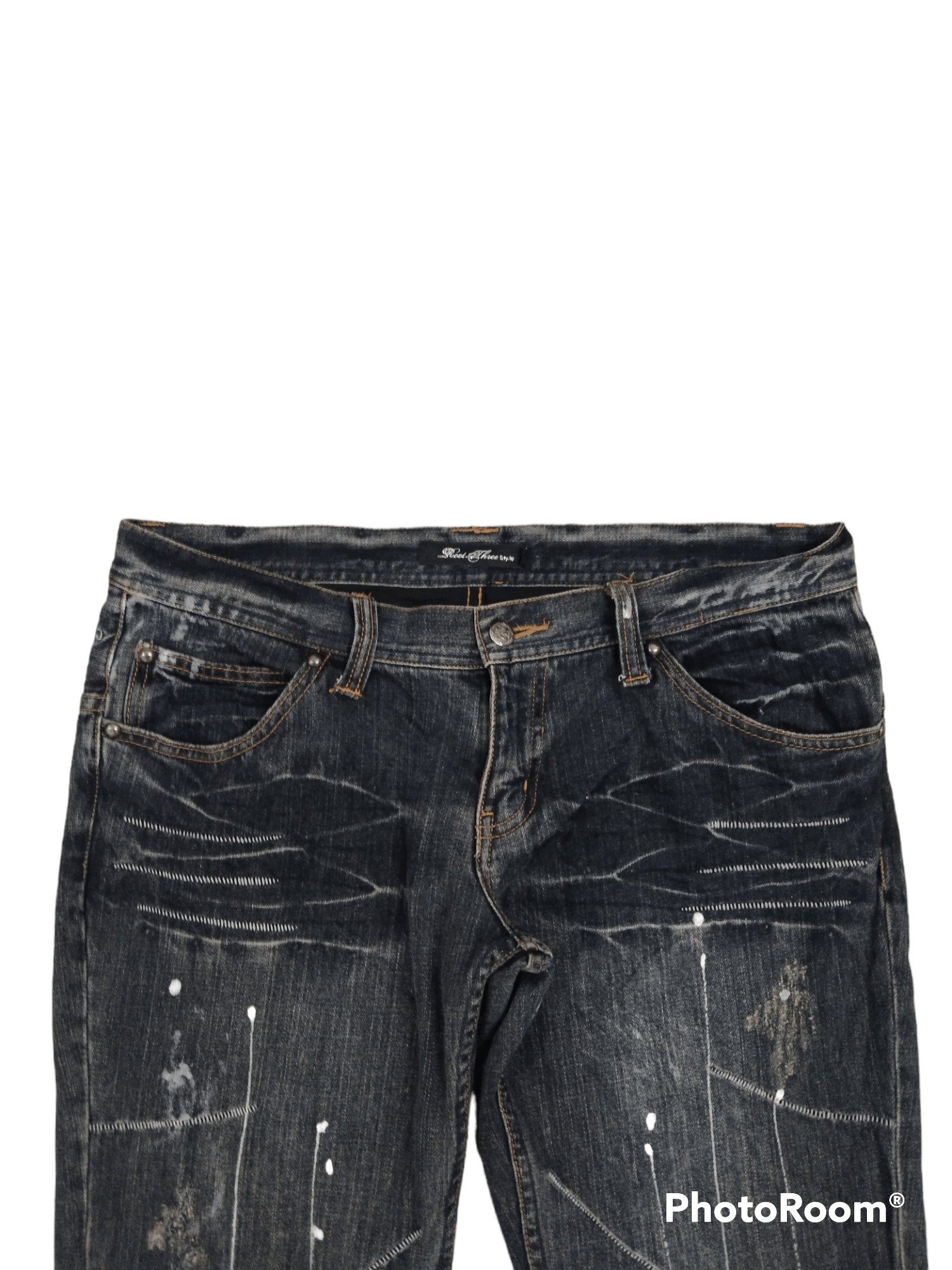 Japanese Brand FLARE LOW RISE🔥SUPER SICK ROOT THREE DENIM PANTS Size US 33 - 4 Thumbnail