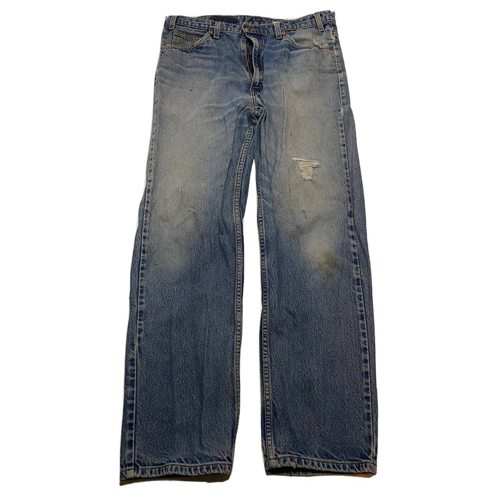 Vintage Levi's 505 Orange Tab Jeans Actual Size 34x29 K3